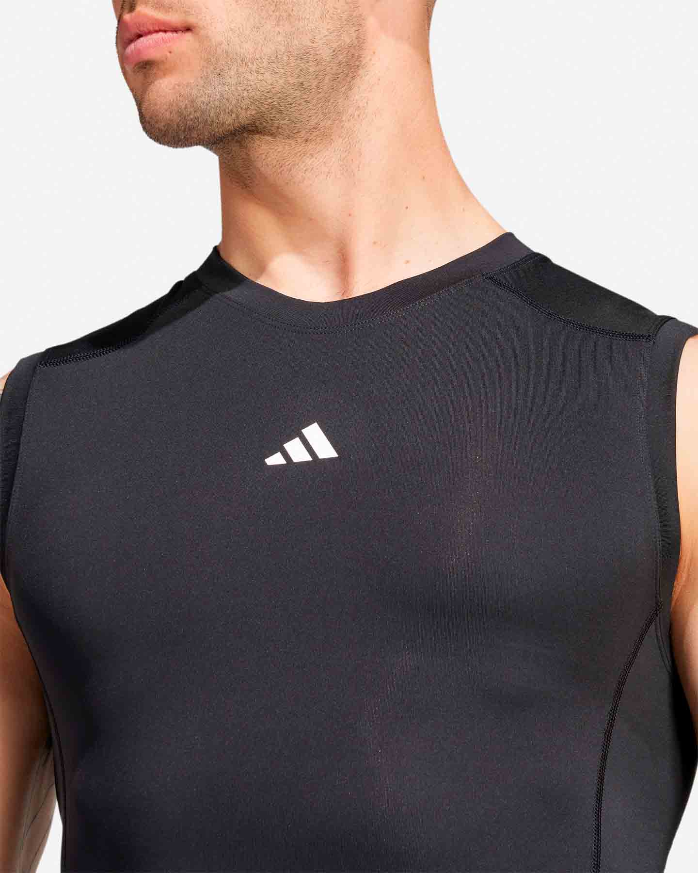 Canotta training ADIDAS TECHFIT COMPRESSION M - Nero - 4 | Cisalfa Sport