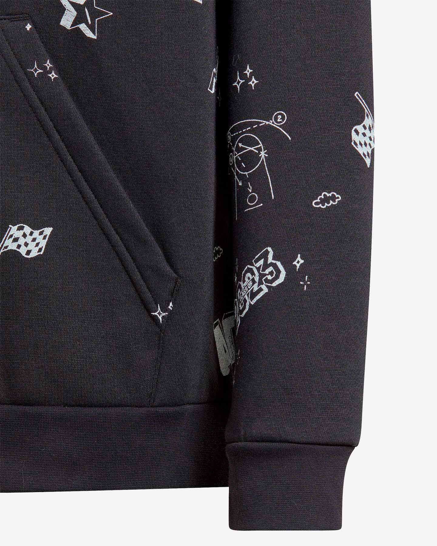 Felpa ADIDAS ALL OVER JR - Nero - 3 | Cisalfa Sport