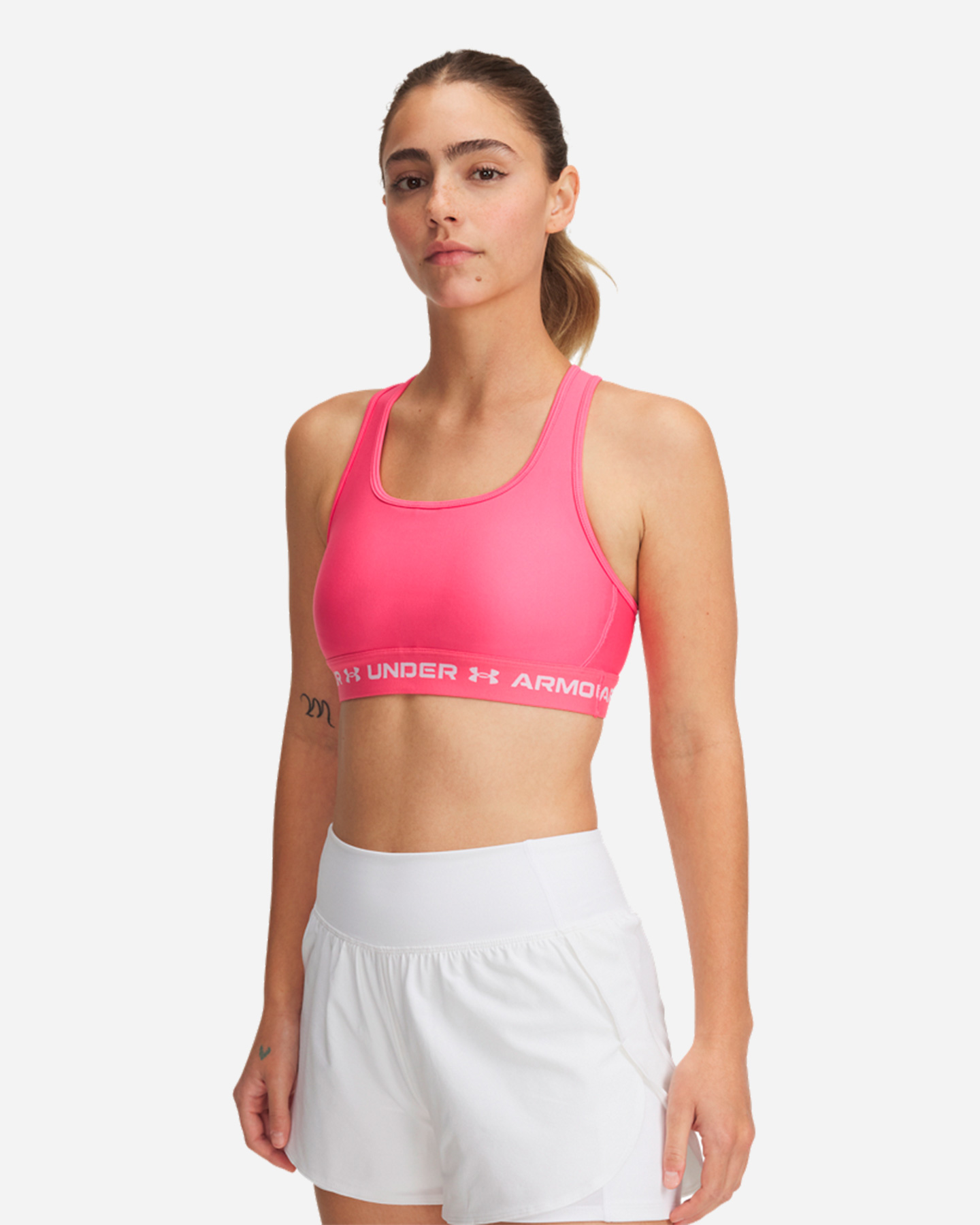 Bra training UNDER ARMOUR CROSSBACK LOGO W - Rosa - 0 | Cisalfa Sport