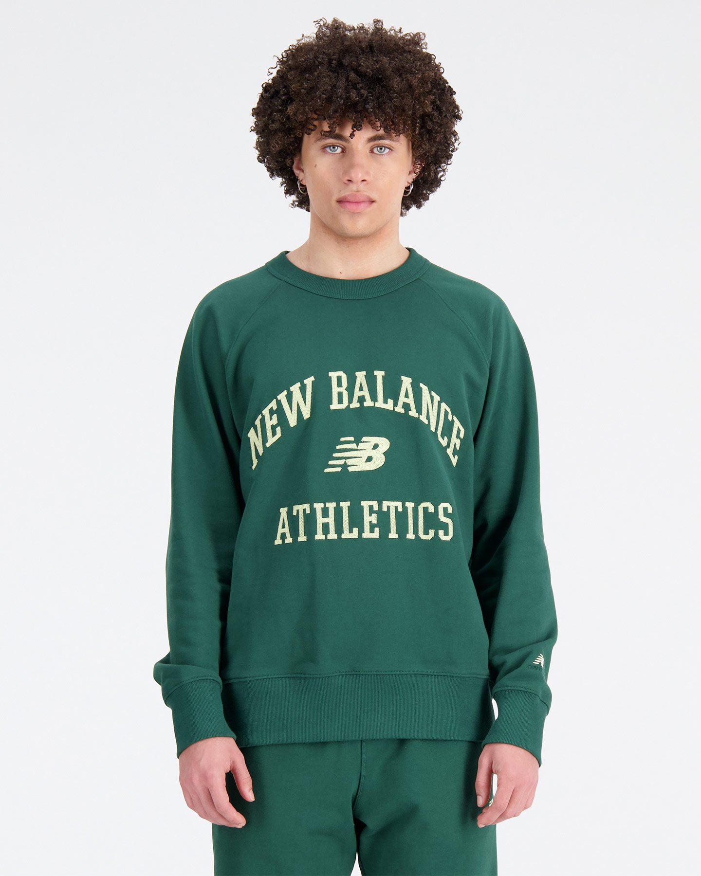 Felpa NEW BALANCE CREW VARSITY M - Verde - 0 | Cisalfa Sport