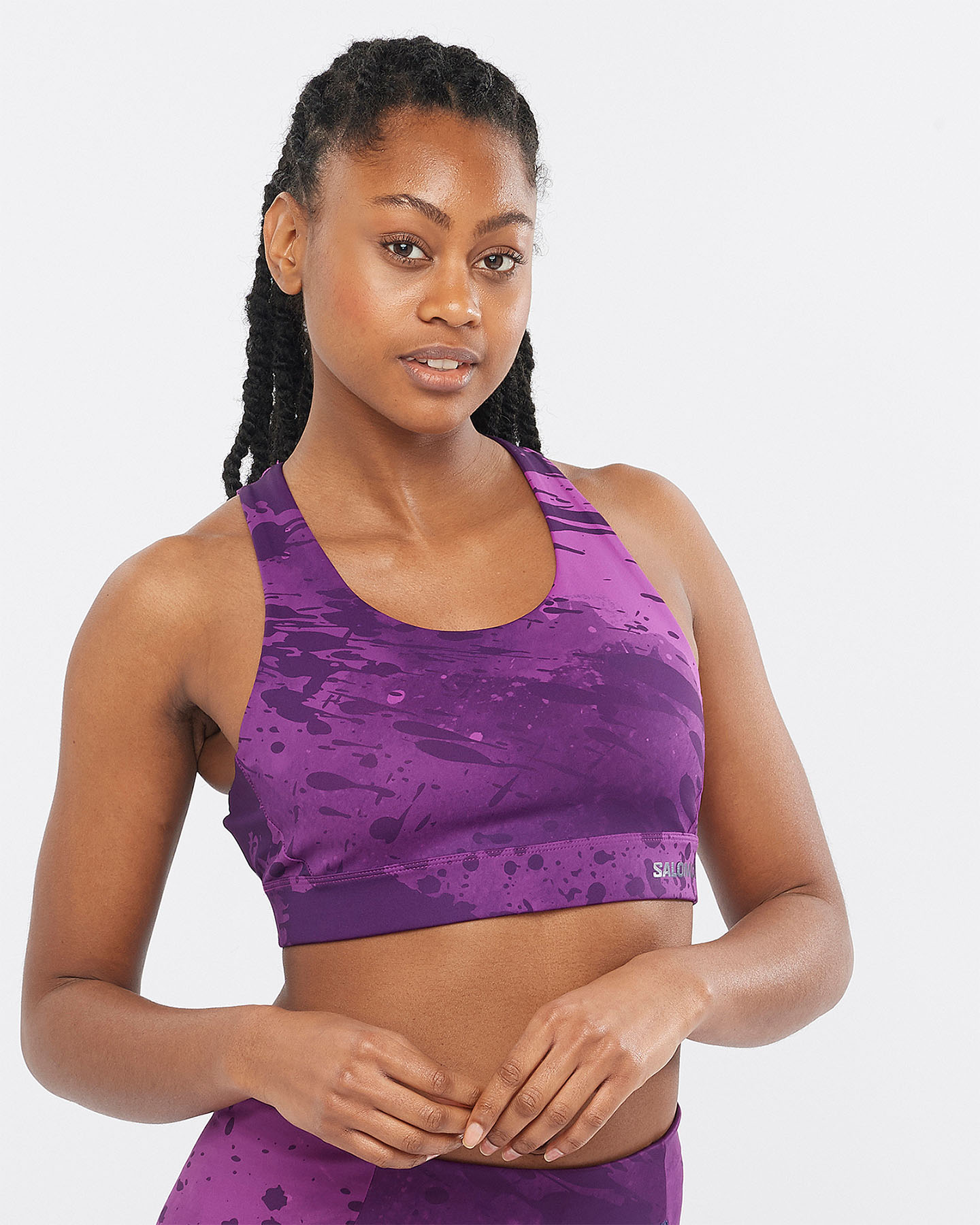 Reggiseno SALOMON CROSSRUN SPARK W - Viola - 2 | Cisalfa Sport