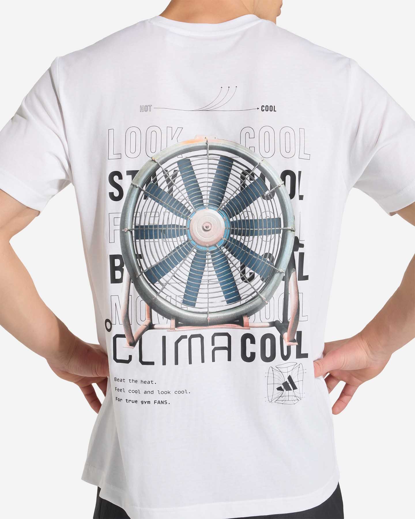 T-shirt ADIDAS TECH CLIMA GRAPHIC M - Bianco - 5 | Cisalfa Sport
