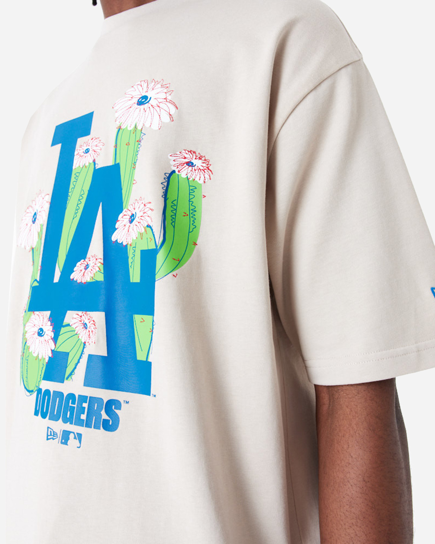 T-shirt NEW ERA MLB FLORAL LOGO LOS ANGELES DODGERS M - Beige - 4 | Cisalfa Sport