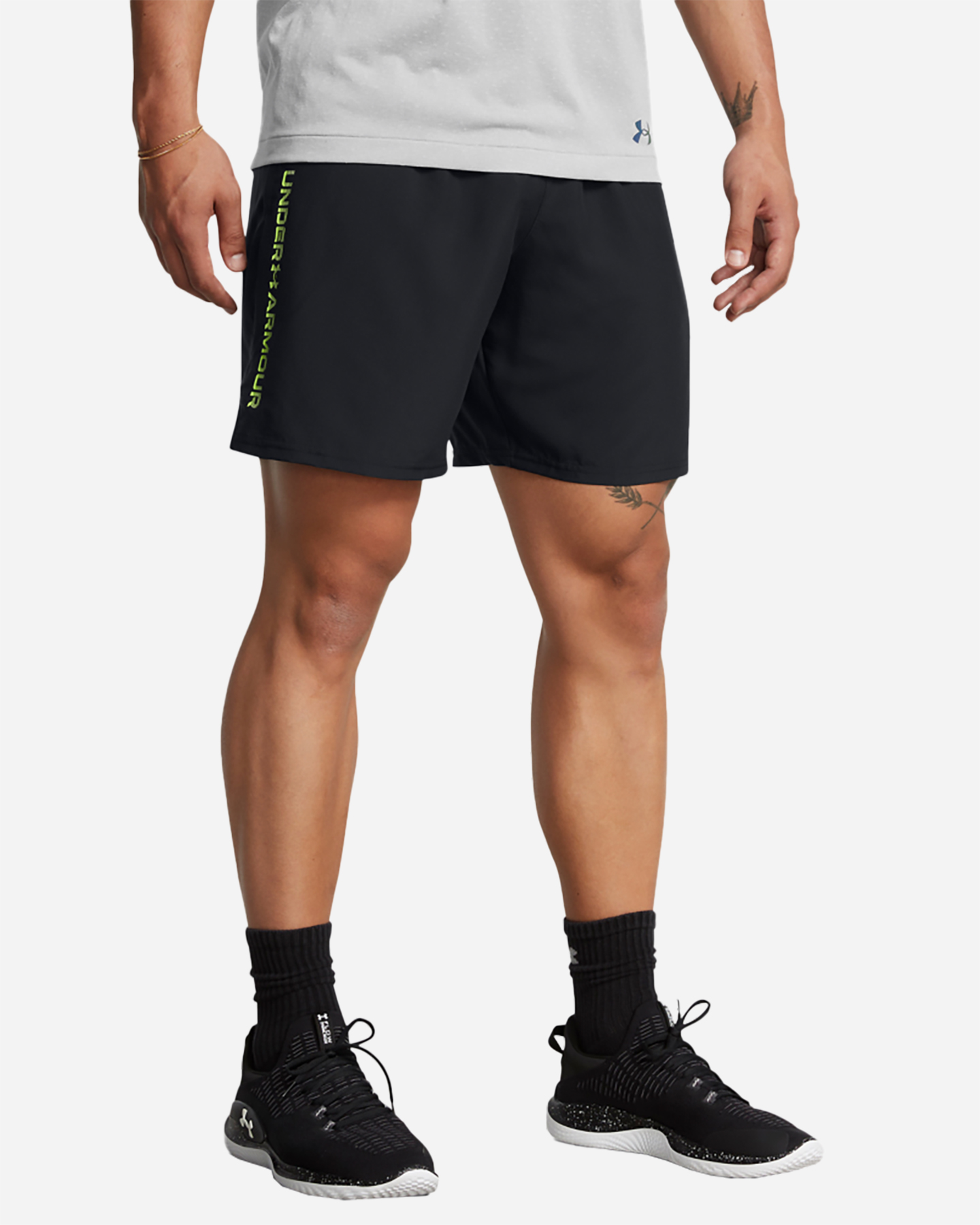 Pantalone training UNDER ARMOUR TECH WOVEN WORDMARK M - Nero - 0 | Cisalfa Sport