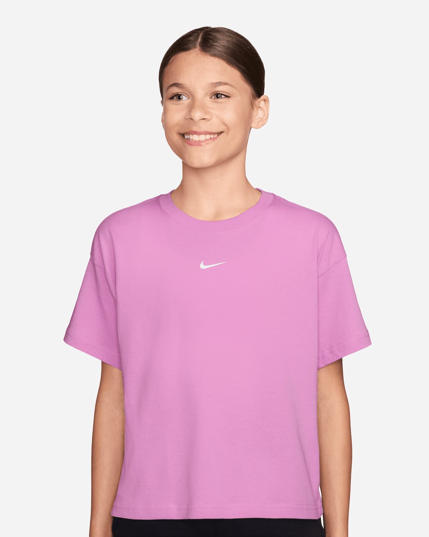 T-shirt NIKE BOXY SMALL LOGO JR - Viola - 0 | Cisalfa Sport