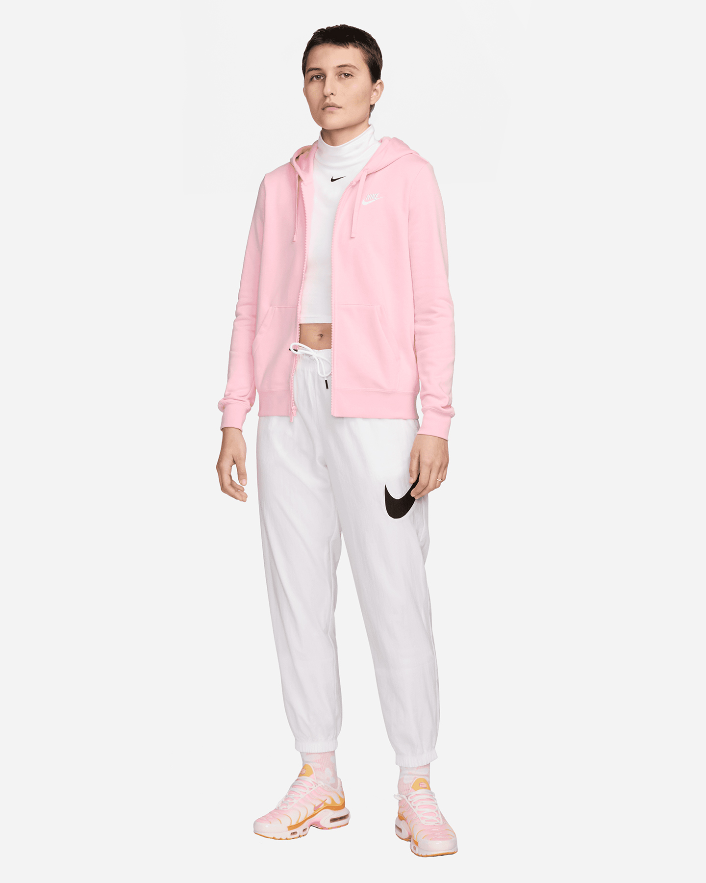 Felpa NIKE CLUB FZ W - Rosa - 2 | Cisalfa Sport