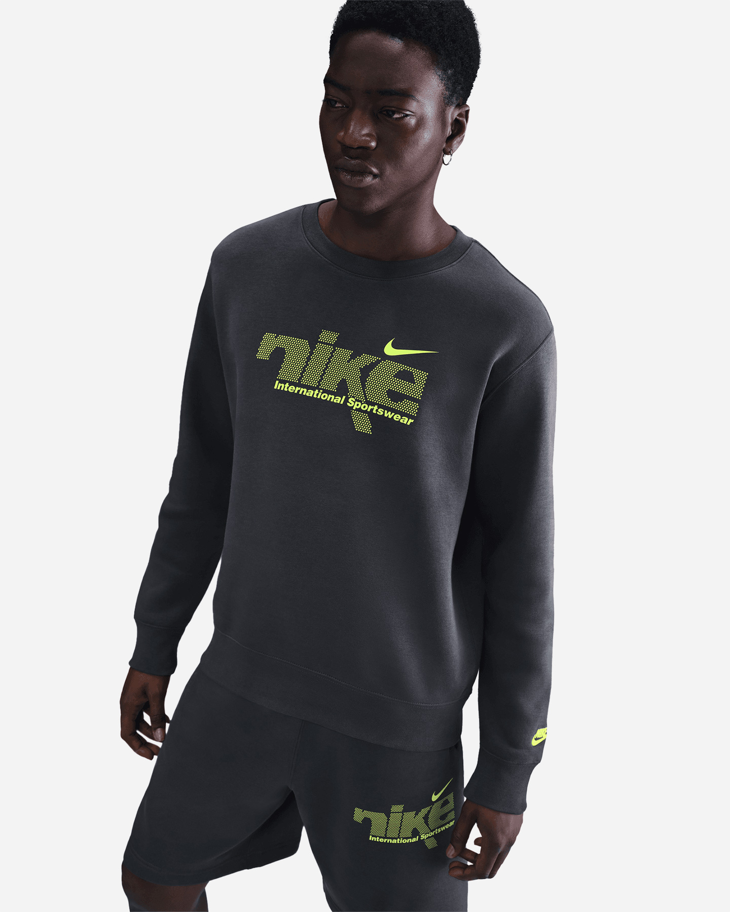 Felpa NIKE CLUB SWOOSH SPORT M - Antracite - 3 | Cisalfa Sport