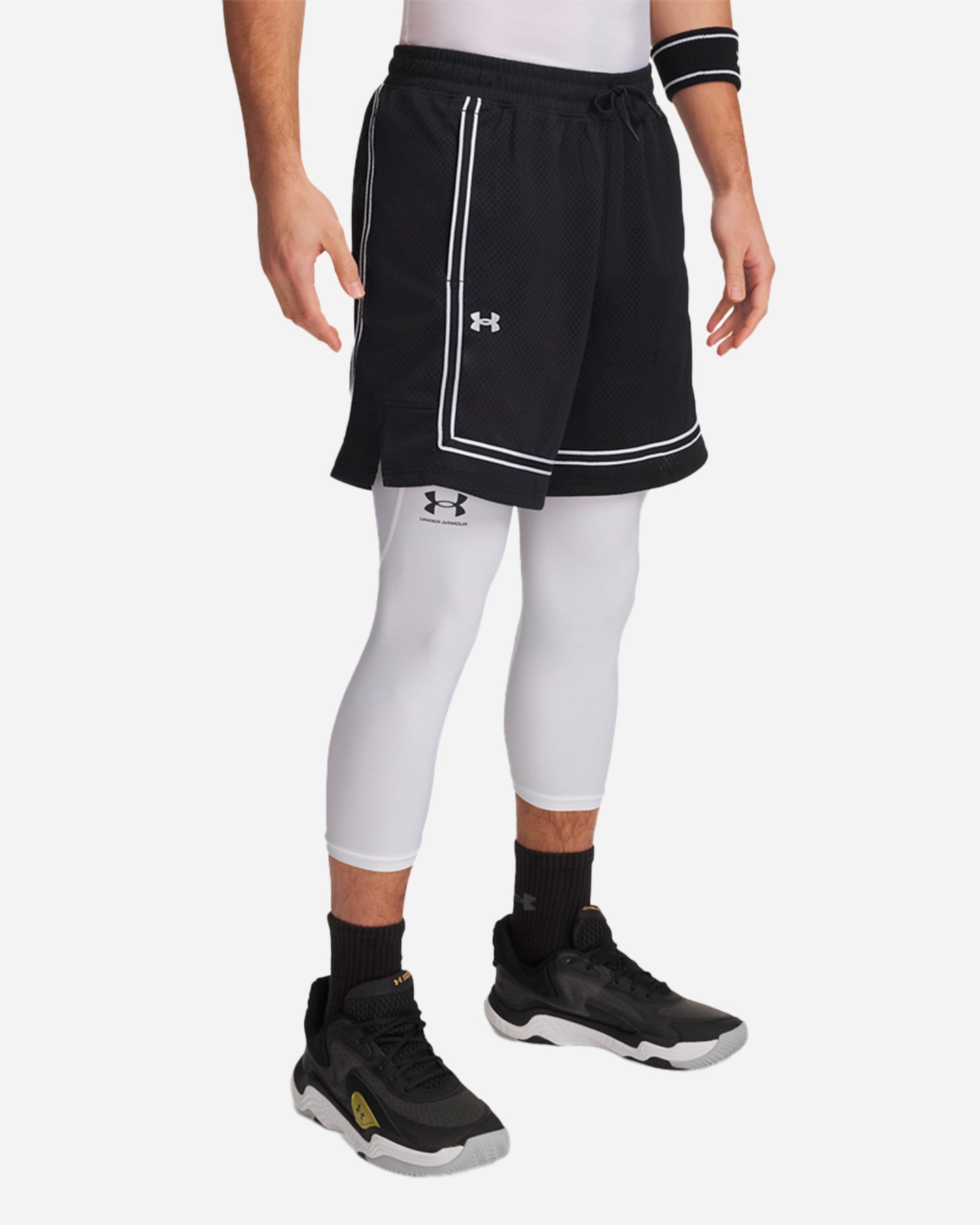 Pantaloncini basket UNDER ARMOUR COURT M - Nero - 2 | Cisalfa Sport
