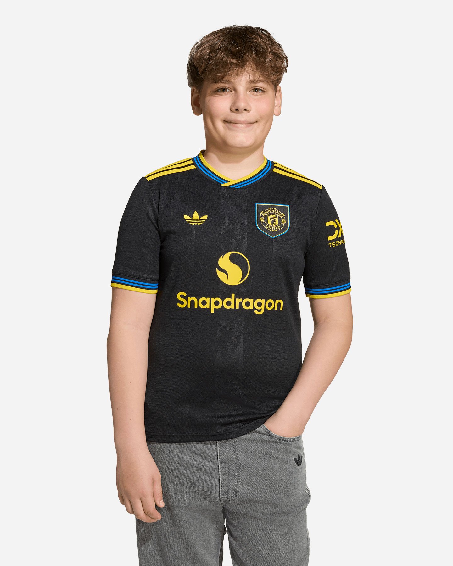 Maglia calcio ufficiale ADIDAS MANCHESTER UNITED 3D 25-26 JR - Nero - 2 | Cisalfa Sport