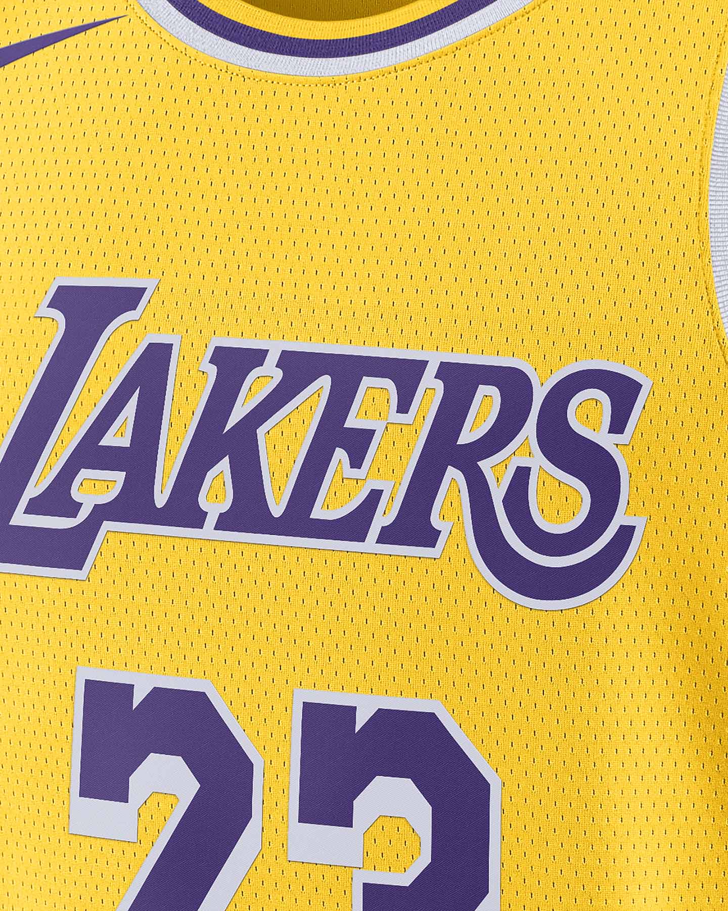 Canotta basket NIKE ICON LAKERS LEBRON J. SWING 22 M - Giallo - 2 | Cisalfa Sport