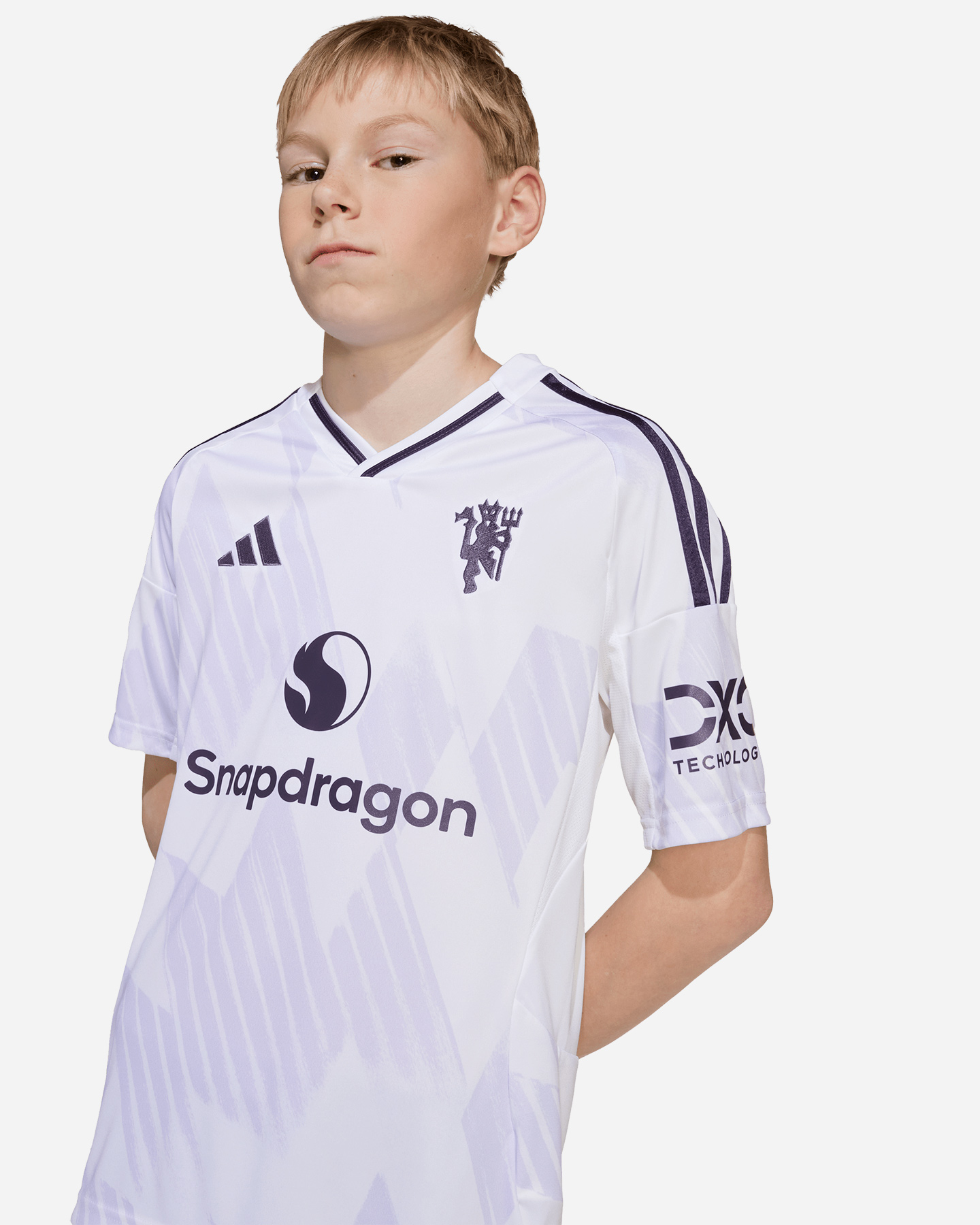 Maglia calcio ufficiale ADIDAS MANCHESTER UNITED AWAY 25-26 JR - Bianco - 4 | Cisalfa Sport