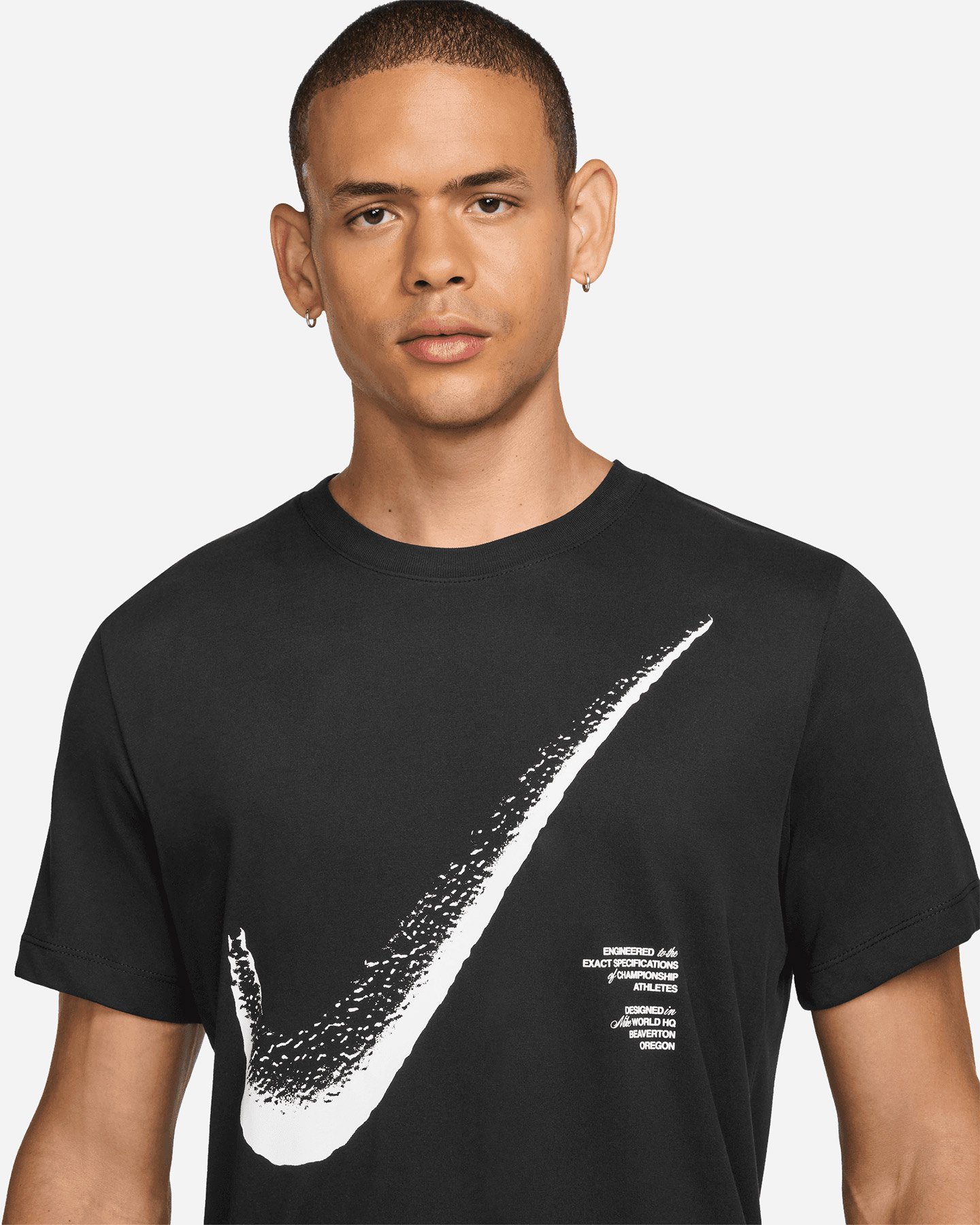 T-shirt training NIKE DRI FIT GFX BIG LOGO M - Nero - 2 | Cisalfa Sport