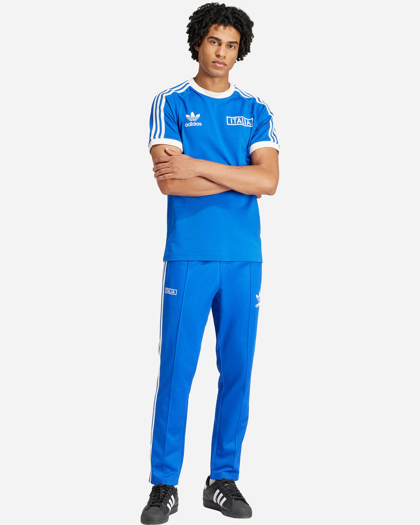 Abbigliamento calcio ufficiale ADIDAS ITALIA OG ADICOLOR 3 STRIPES M - Blu royal - 3 | Cisalfa Sport