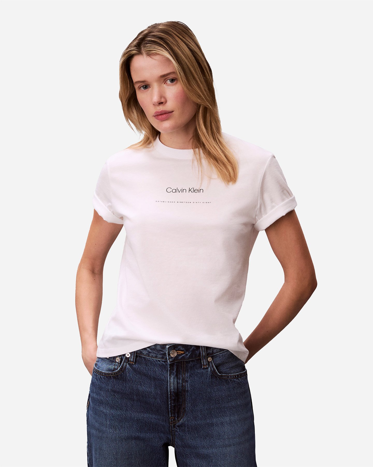 T-shirt CALVIN KLEIN JEANS MULTI LOGO W - Bianco - 1 | Cisalfa Sport