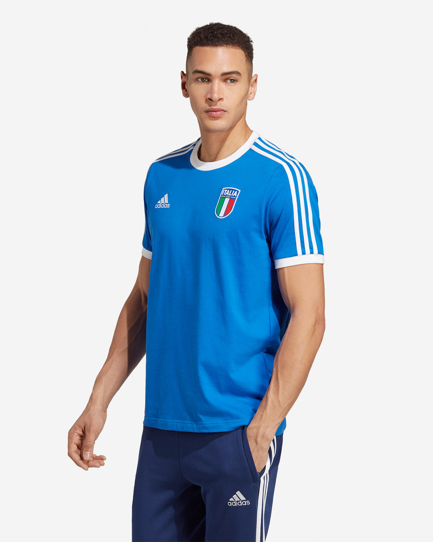 Abbigliamento calcio ufficiale ADIDAS FIGC DNA 3STRIPES M - Blu - 1 | Cisalfa Sport