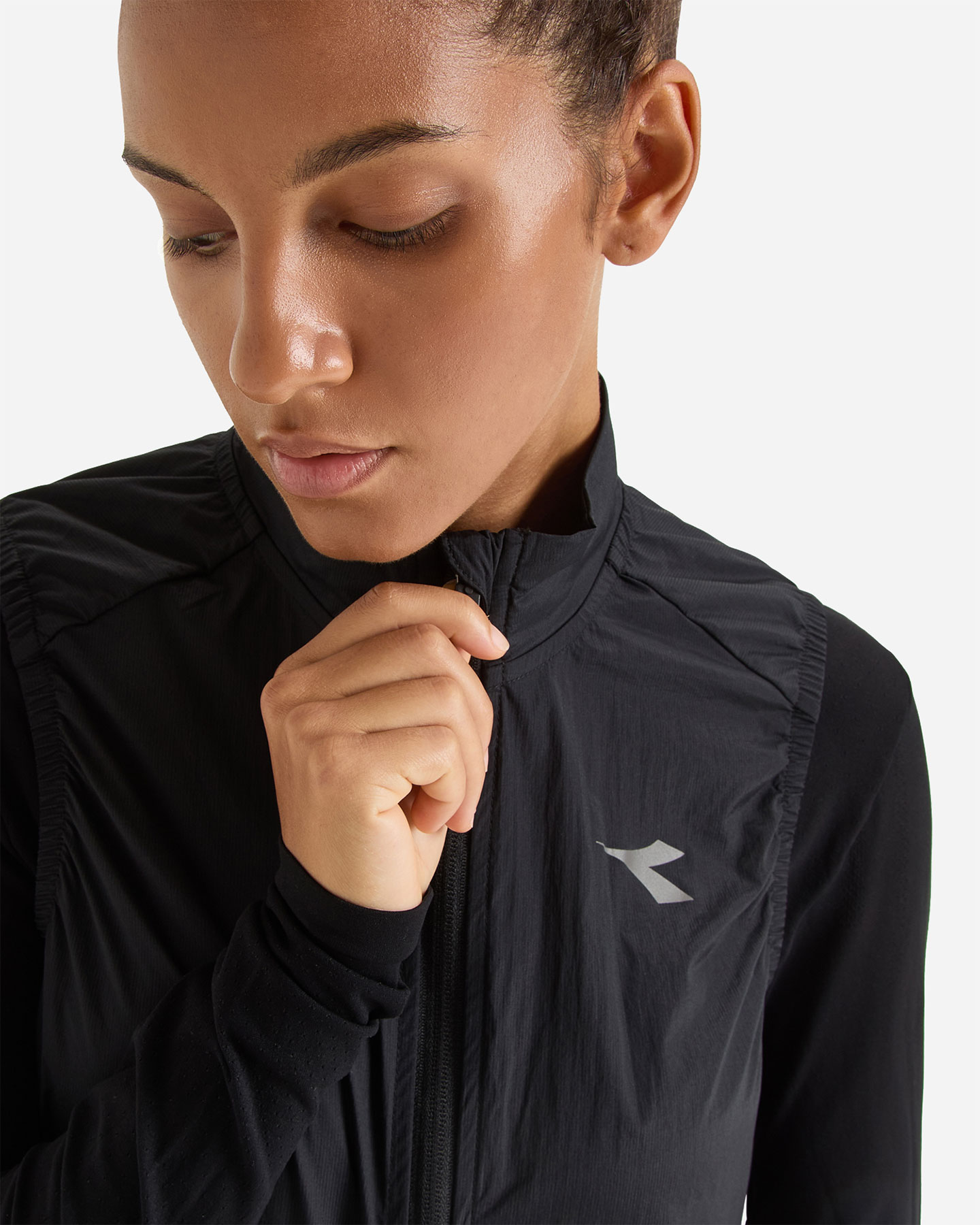 Giacca running DIADORA PACKABLE VEST W - Nero - 5 | Cisalfa Sport