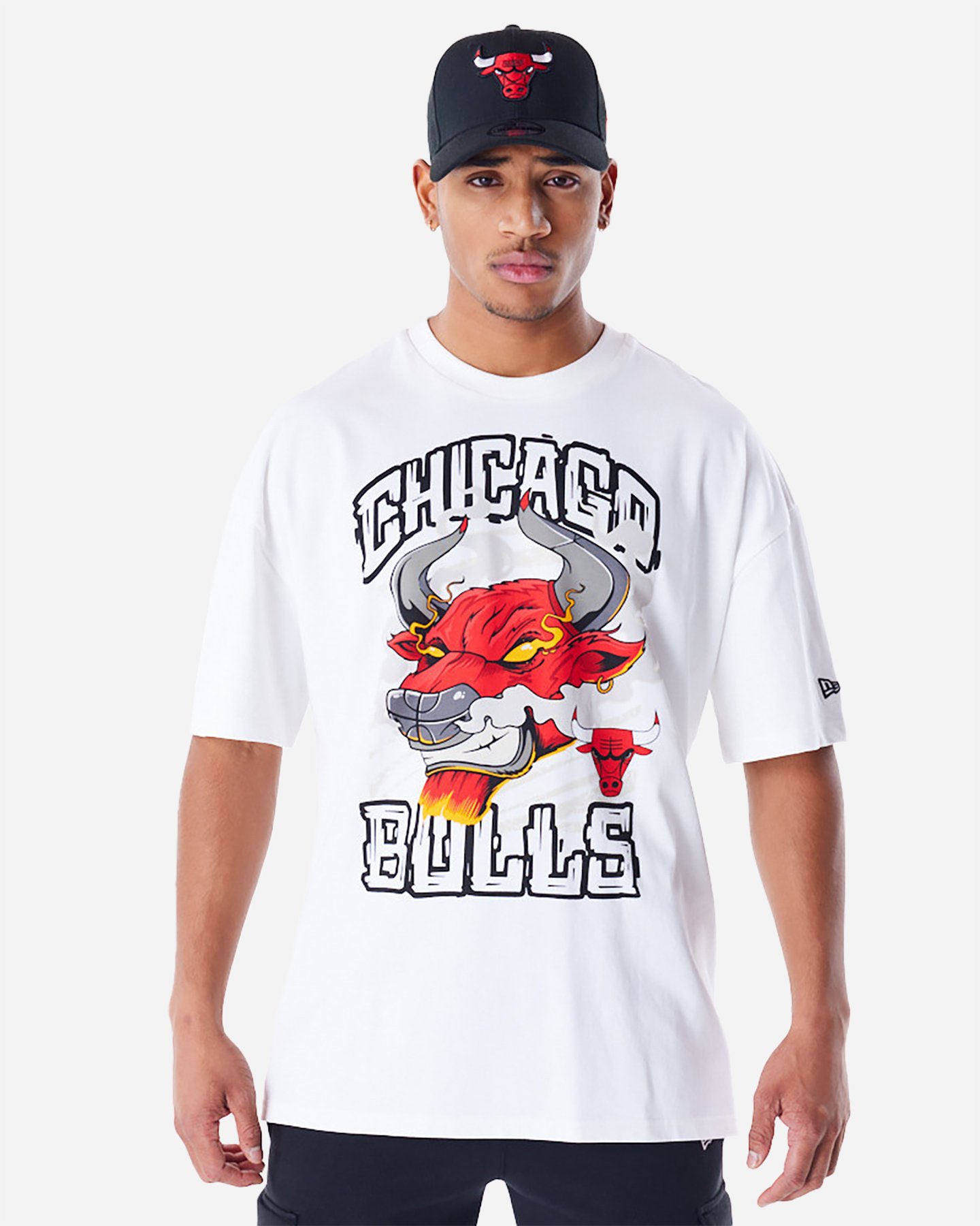 T shirt nba NEW ERA DROP SHOULDER BULLS M - Bianco - 0 | Cisalfa Sport
