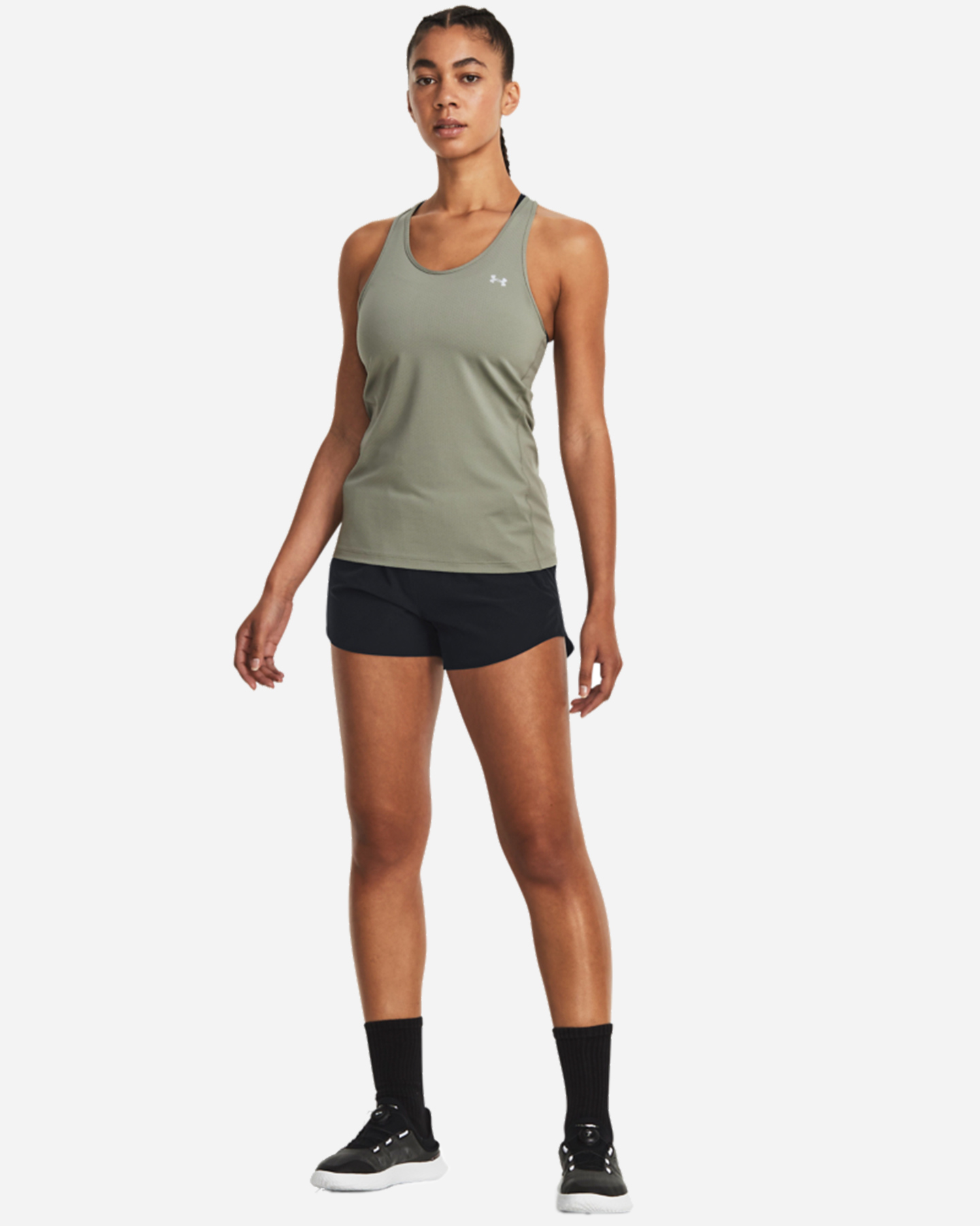 Canotta training UNDER ARMOUR HEATGEAR SMALL LOGO W - Verde - 2 | Cisalfa Sport