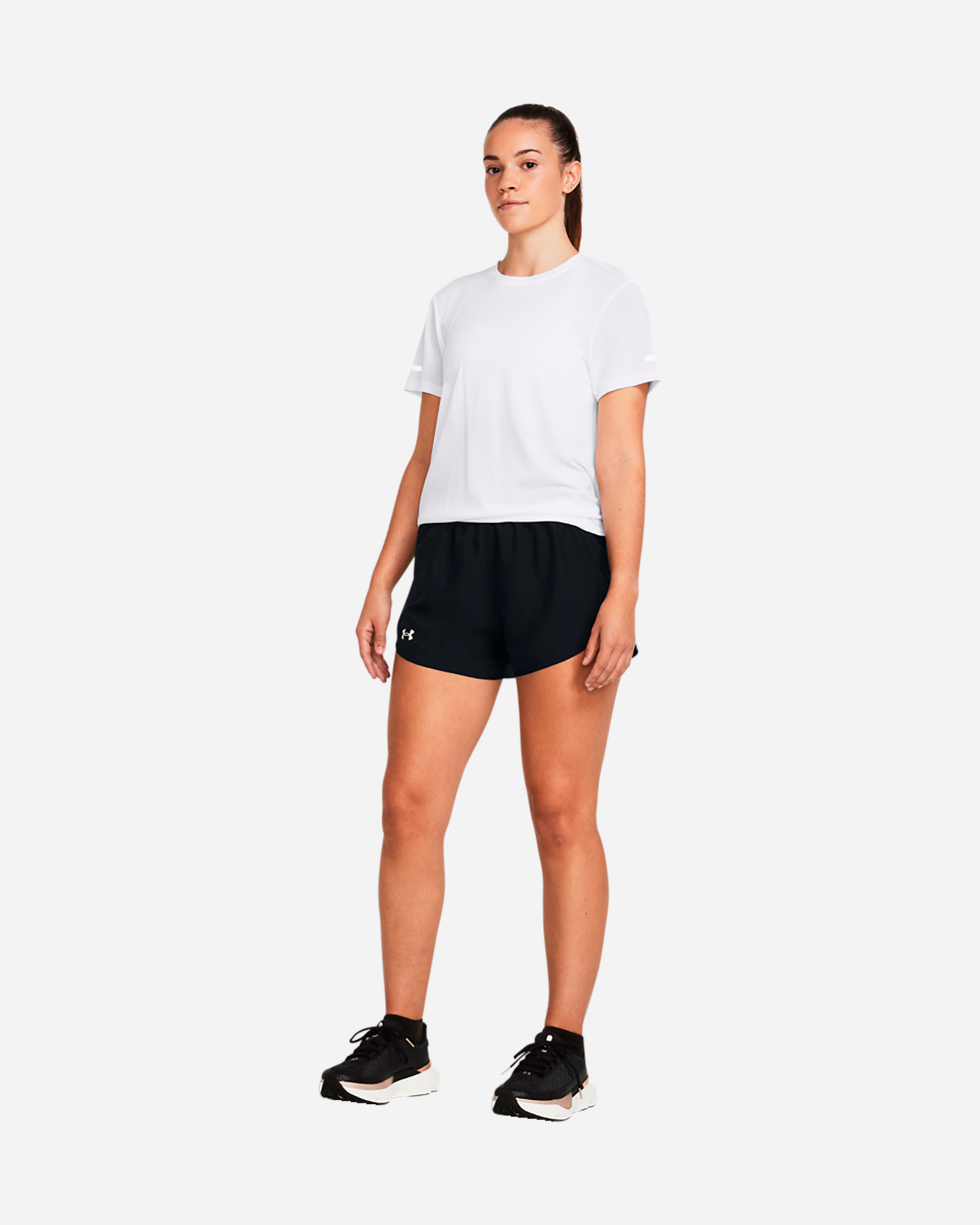 Short running UNDER ARMOUR FLY BY W - Nero - 4 | Cisalfa Sport