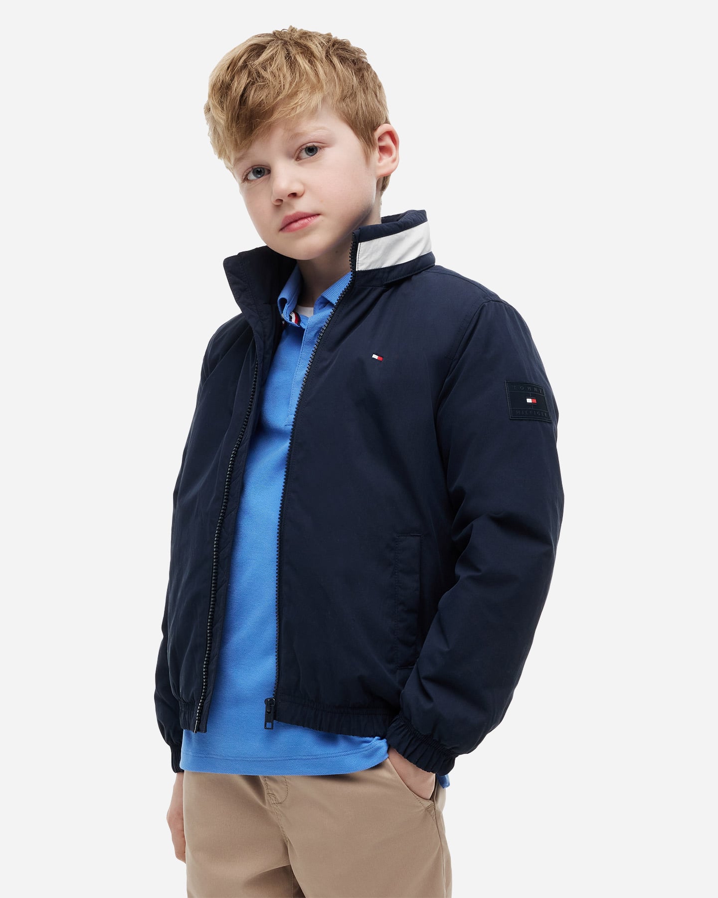 Giubbotto TOMMY HILFIGER HERITAGE ESSENTIAL MID JR - Blu - 1 | Cisalfa Sport