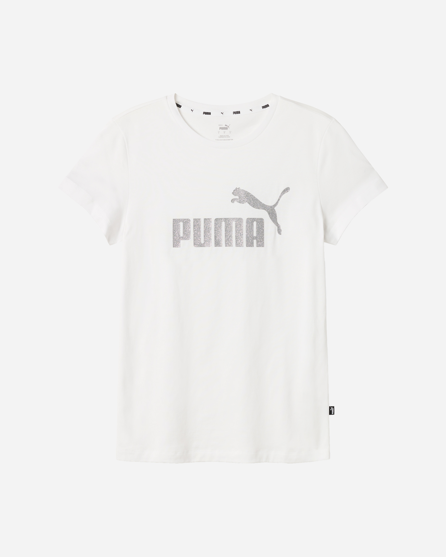 T-shirt PUMA ESSENTIAL+ GLITTER LOGO W - Bianco - 0 | Cisalfa Sport