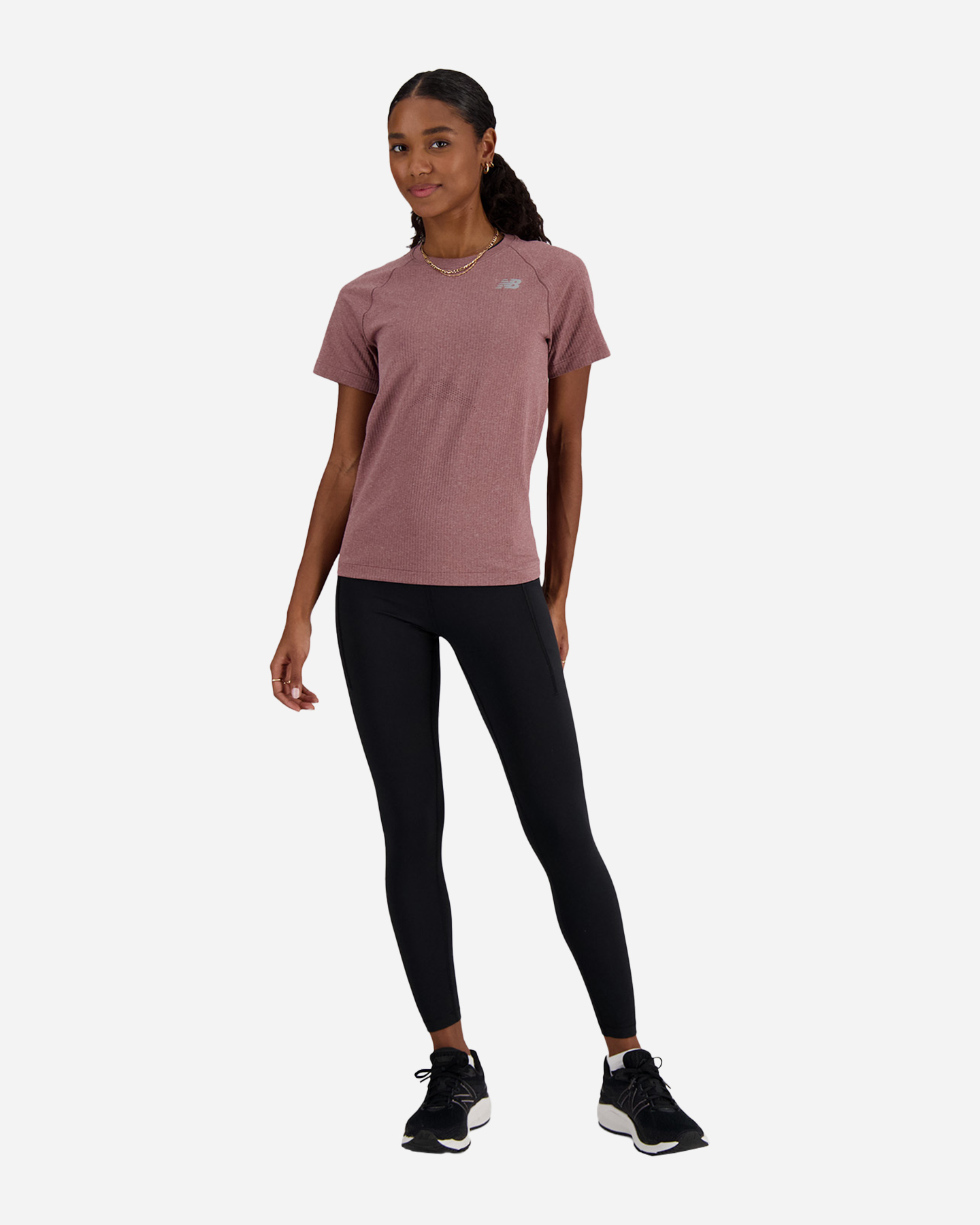 T-shirt running NEW BALANCE SEAMLESS W - Rosa - 4 | Cisalfa Sport