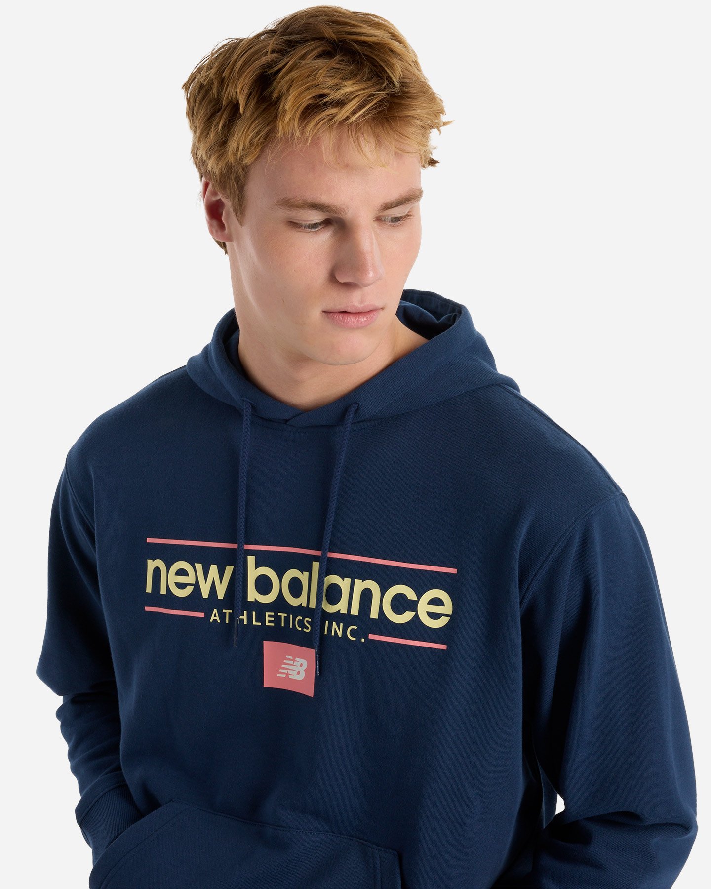 Felpa NEW BALANCE BIG LOGO M - Blu Navy - 3 | Cisalfa Sport