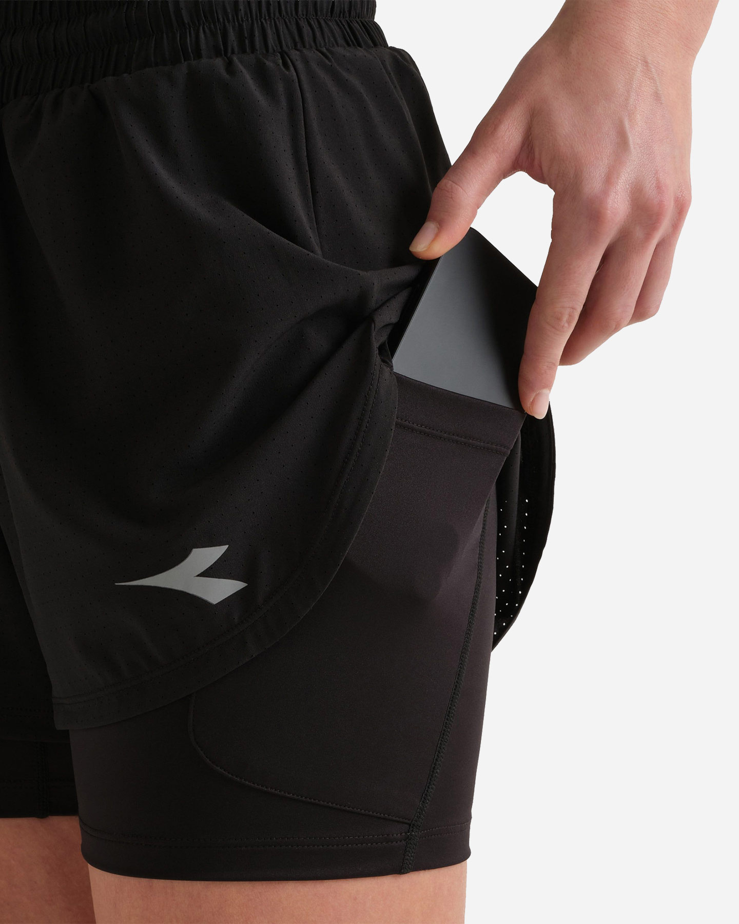 Short running DIADORA SPORT 2IN1 W - Nero - 4 | Cisalfa Sport