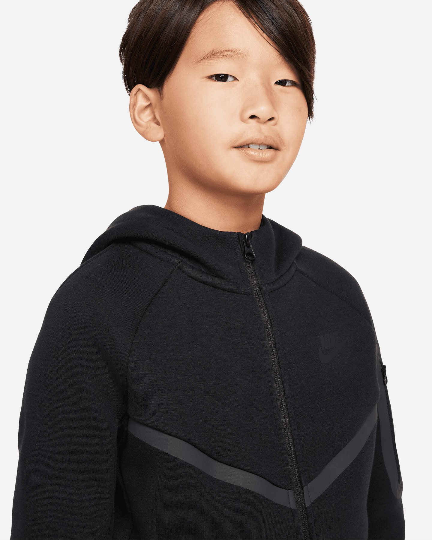 Felpa NIKE TECH FLEECE 2 JR - Nero - 3 | Cisalfa Sport