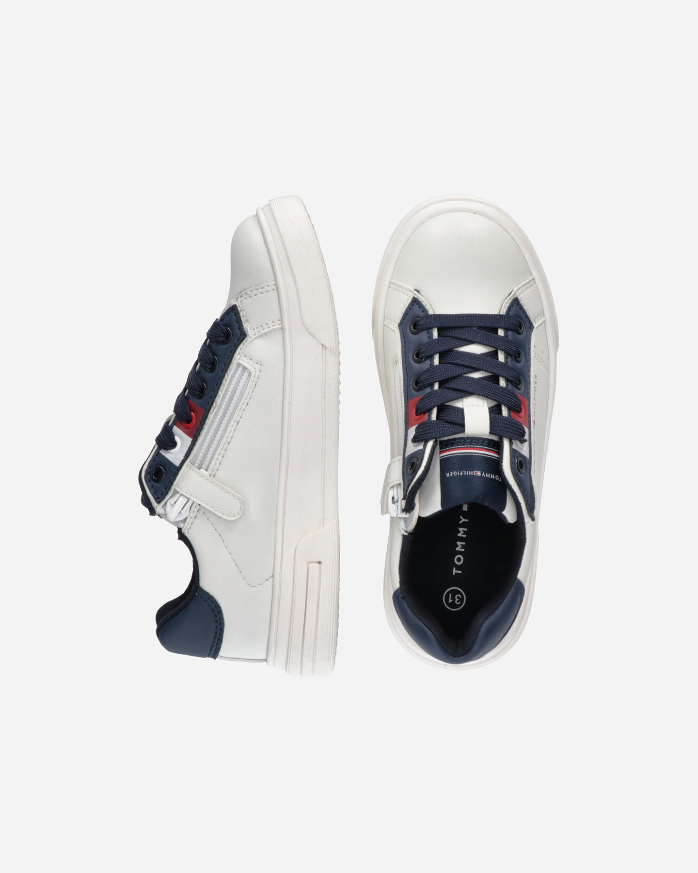 Scarpe sneakers TOMMY HILFIGER JAROBI J LOW GS JR - Bianco - 4 | Cisalfa Sport