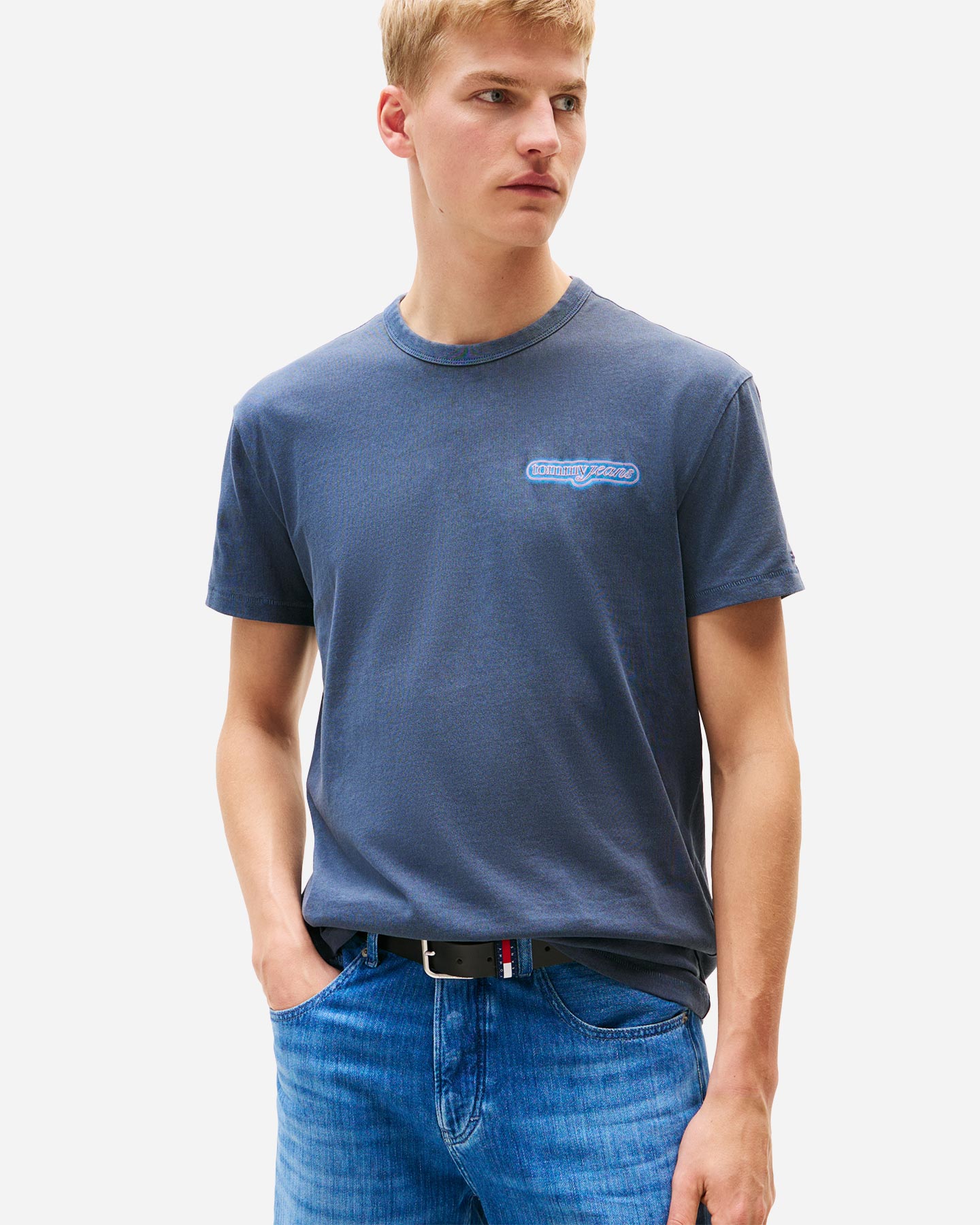 T-shirt TOMMY HILFIGER PRINTED M - Blu - 3 | Cisalfa Sport