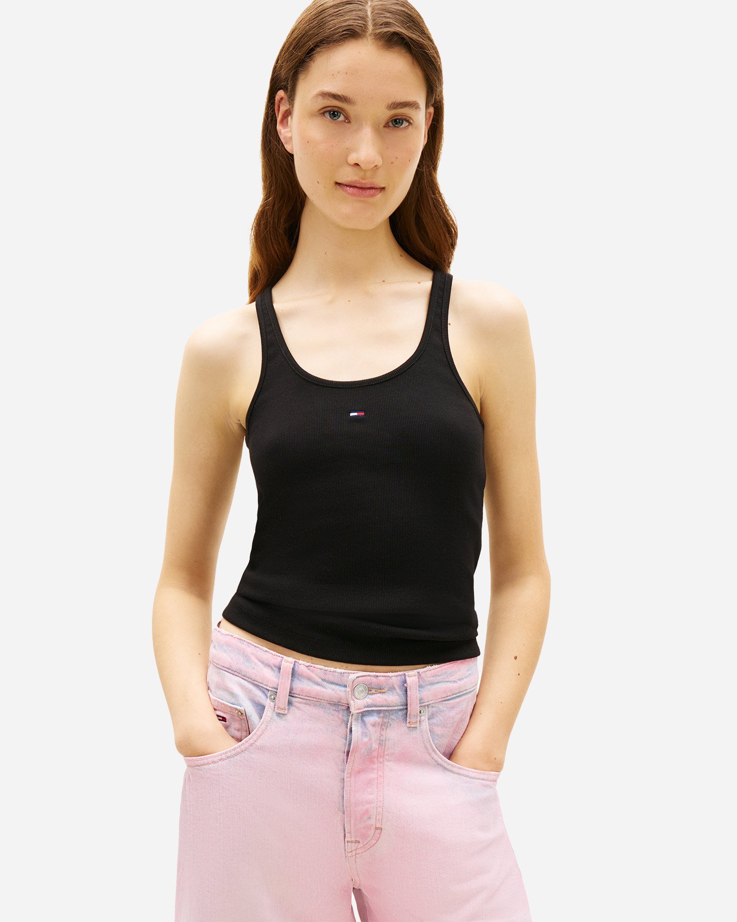 Canotta TOMMY HILFIGER SLIM RACER BACK RIB W - Nero - 1 | Cisalfa Sport