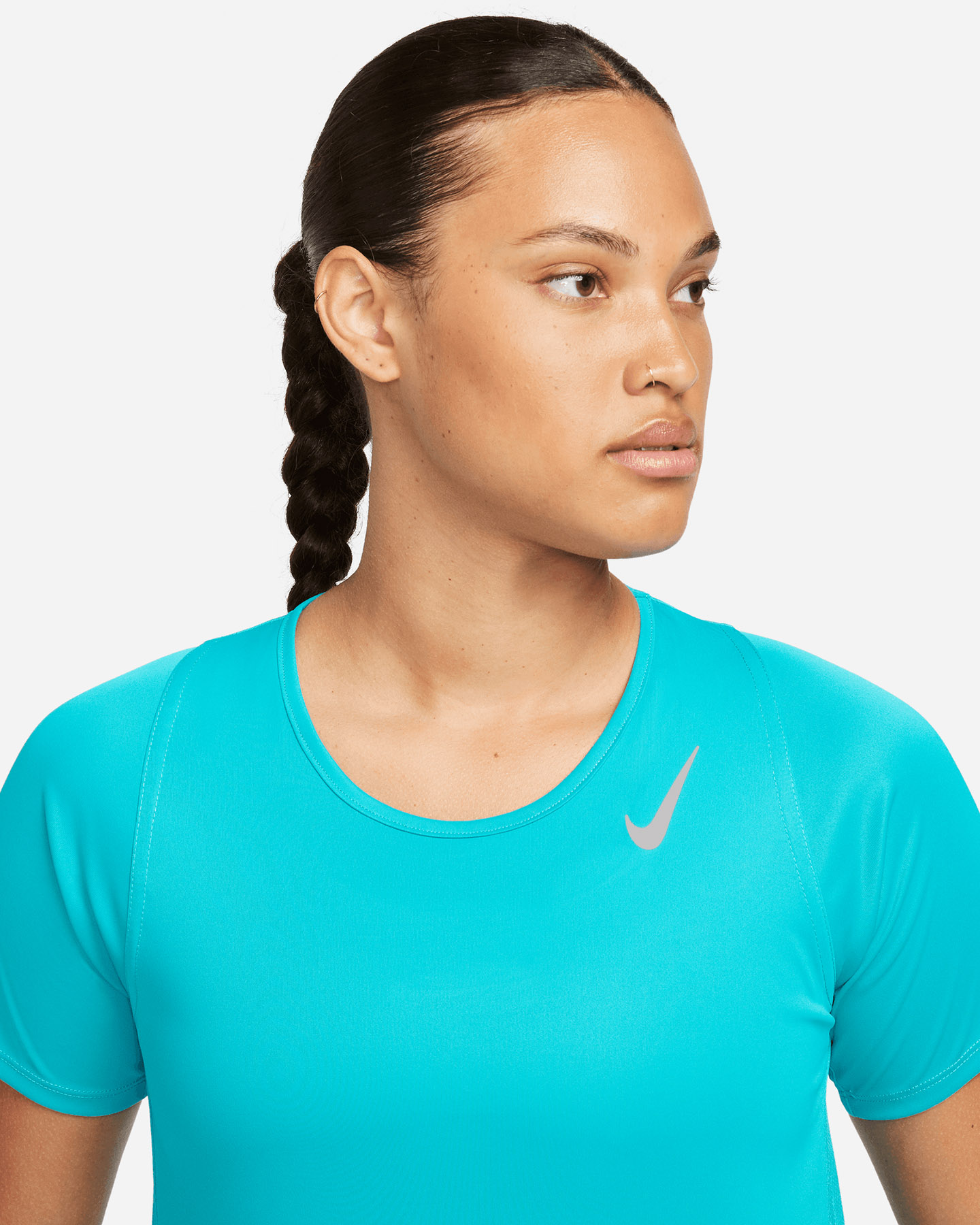 T-shirt running NIKE FAST DRI FIT W - Azzurro - 3 | Cisalfa Sport