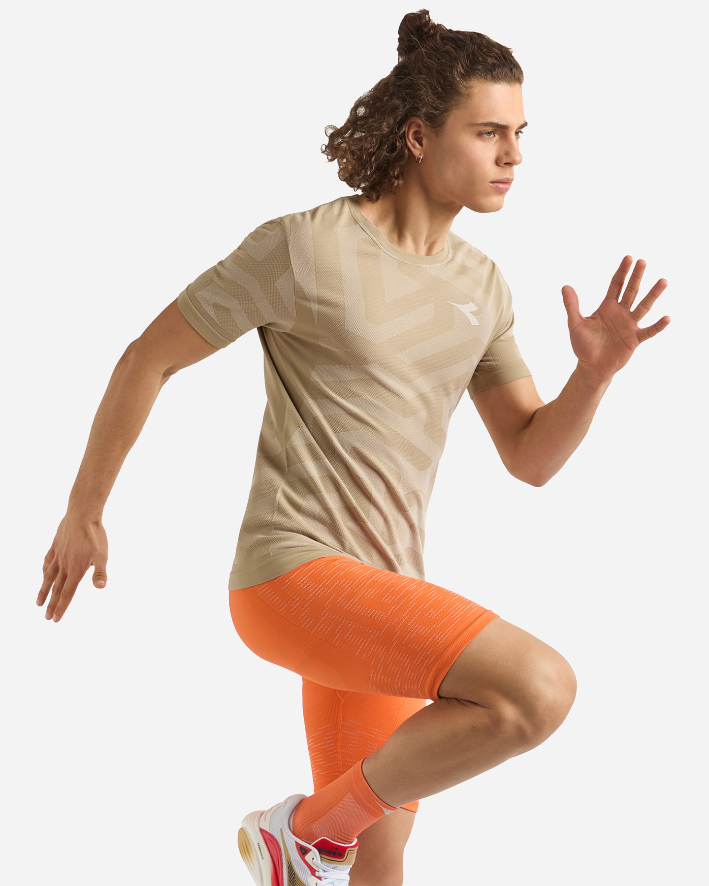 T-shirt running DIADORA STRATOUNO SKIN FRIENDLY M - Beige - 3 | Cisalfa Sport