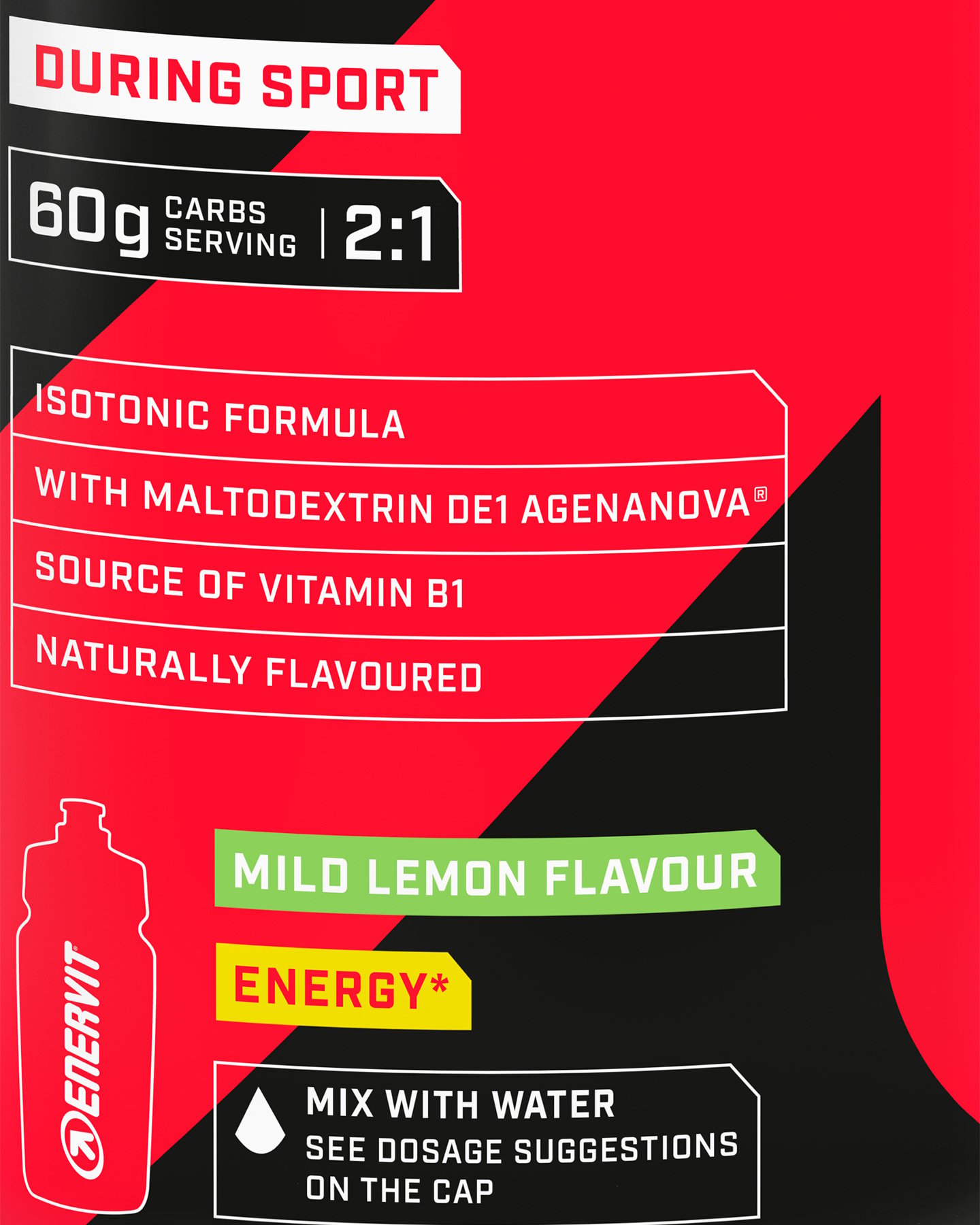 Carboidrati polvere ENERVIT ISOCARB C 2:1 650 G. LEMON  - Color mix - 1 | Cisalfa Sport