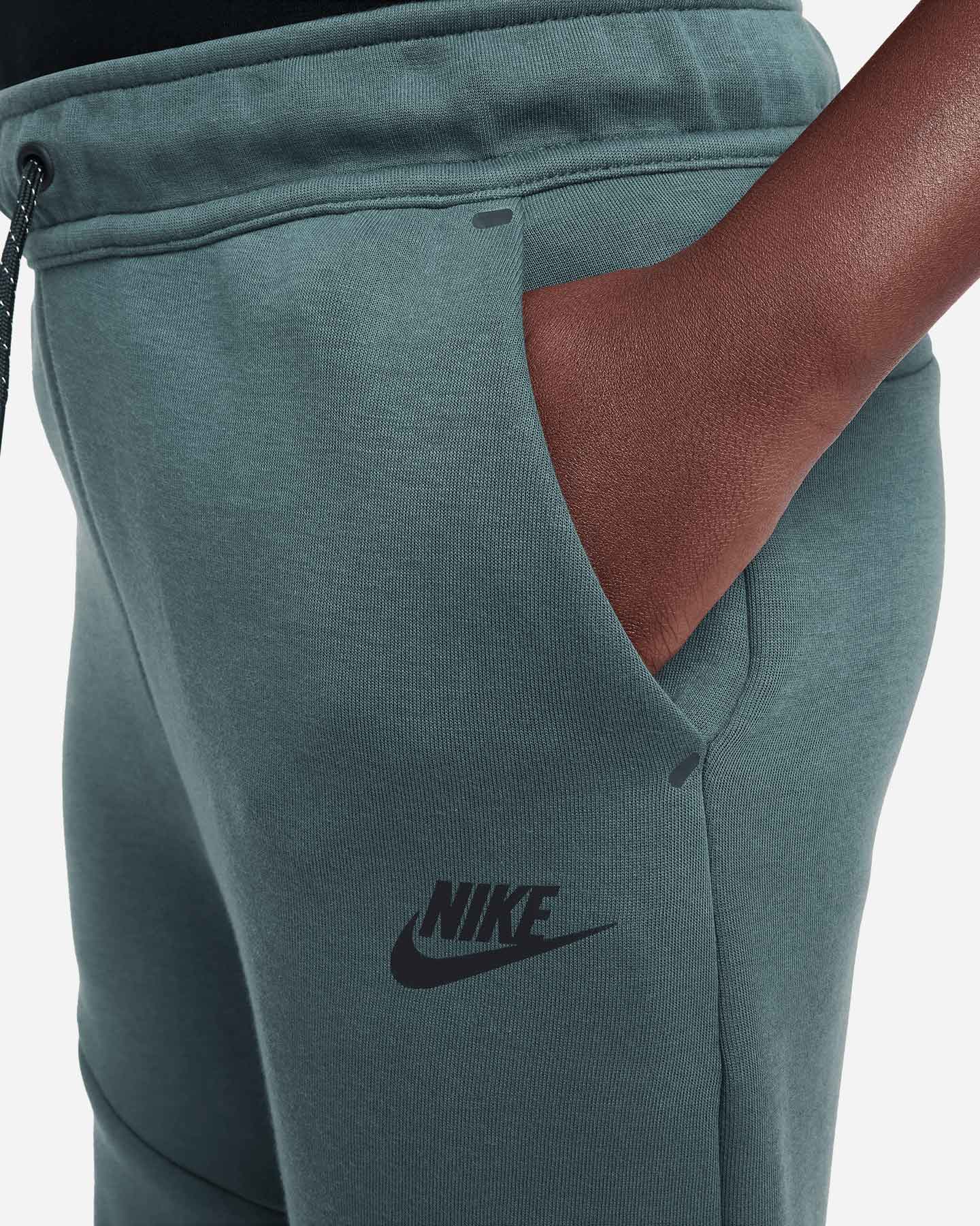 Pantalone NIKE TECH FLEECE 2 JR - Verde - 4 | Cisalfa Sport