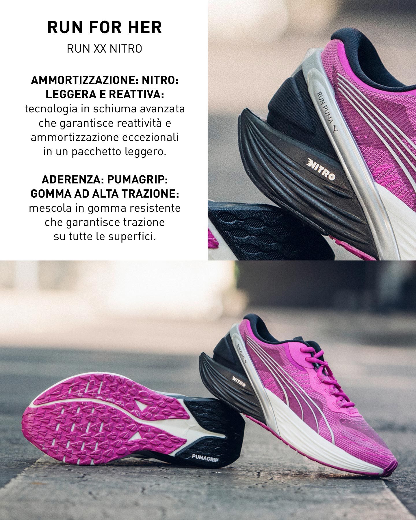 Scarpe running PUMA RUN XX NITRO W - Viola - 5 | Cisalfa Sport