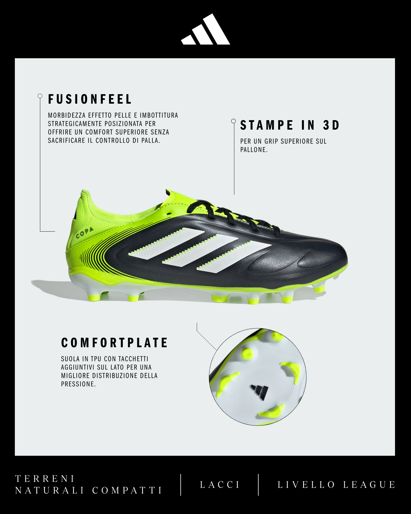Scarpe calcio ADIDAS COPA PURE III LEAGUE FG-MG M - Color mix - 1 | Cisalfa Sport
