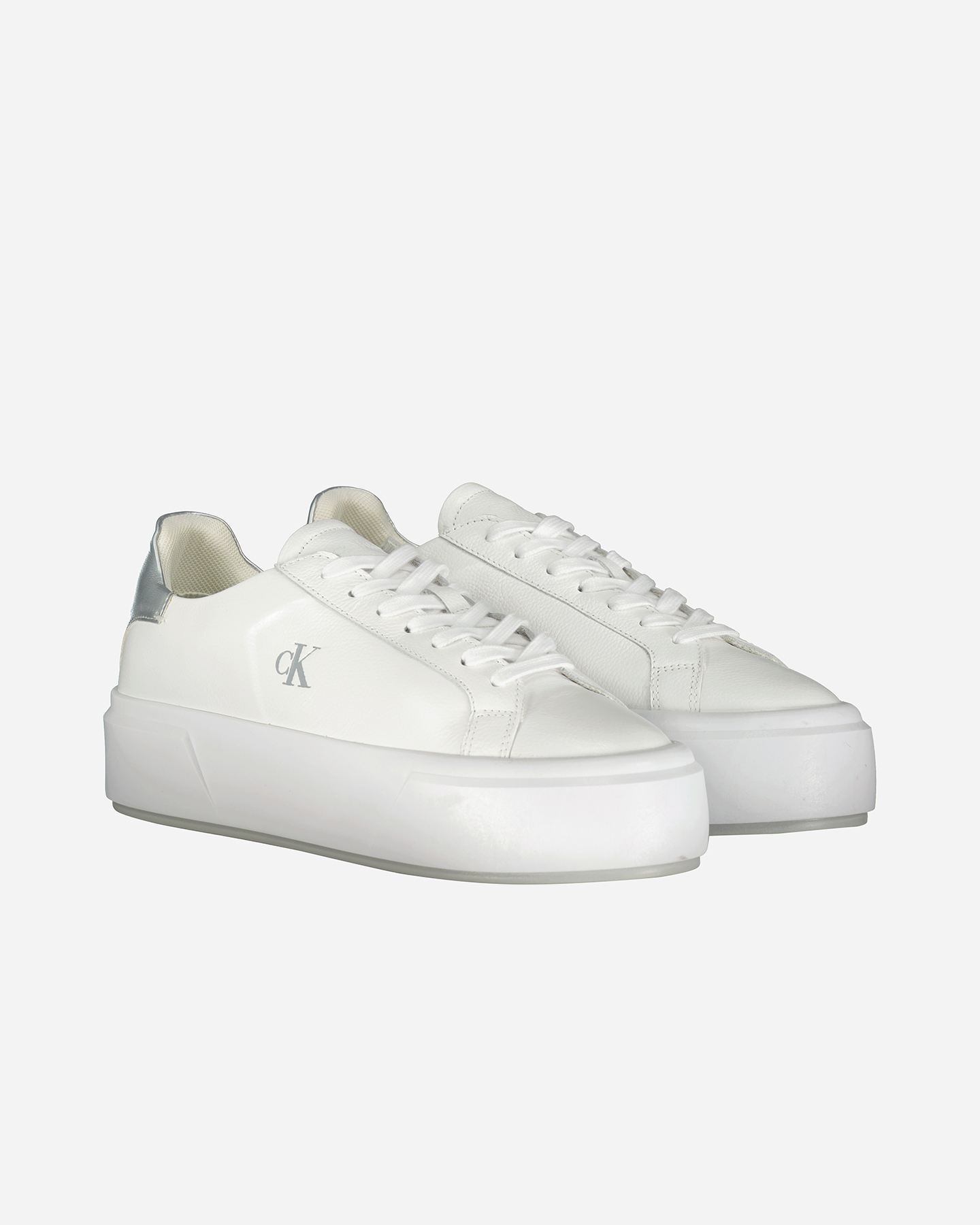 Scarpe sneakers CALVIN KLEIN JEANS FLATFORM LACE UP LTH W - Bianco - 1 | Cisalfa Sport