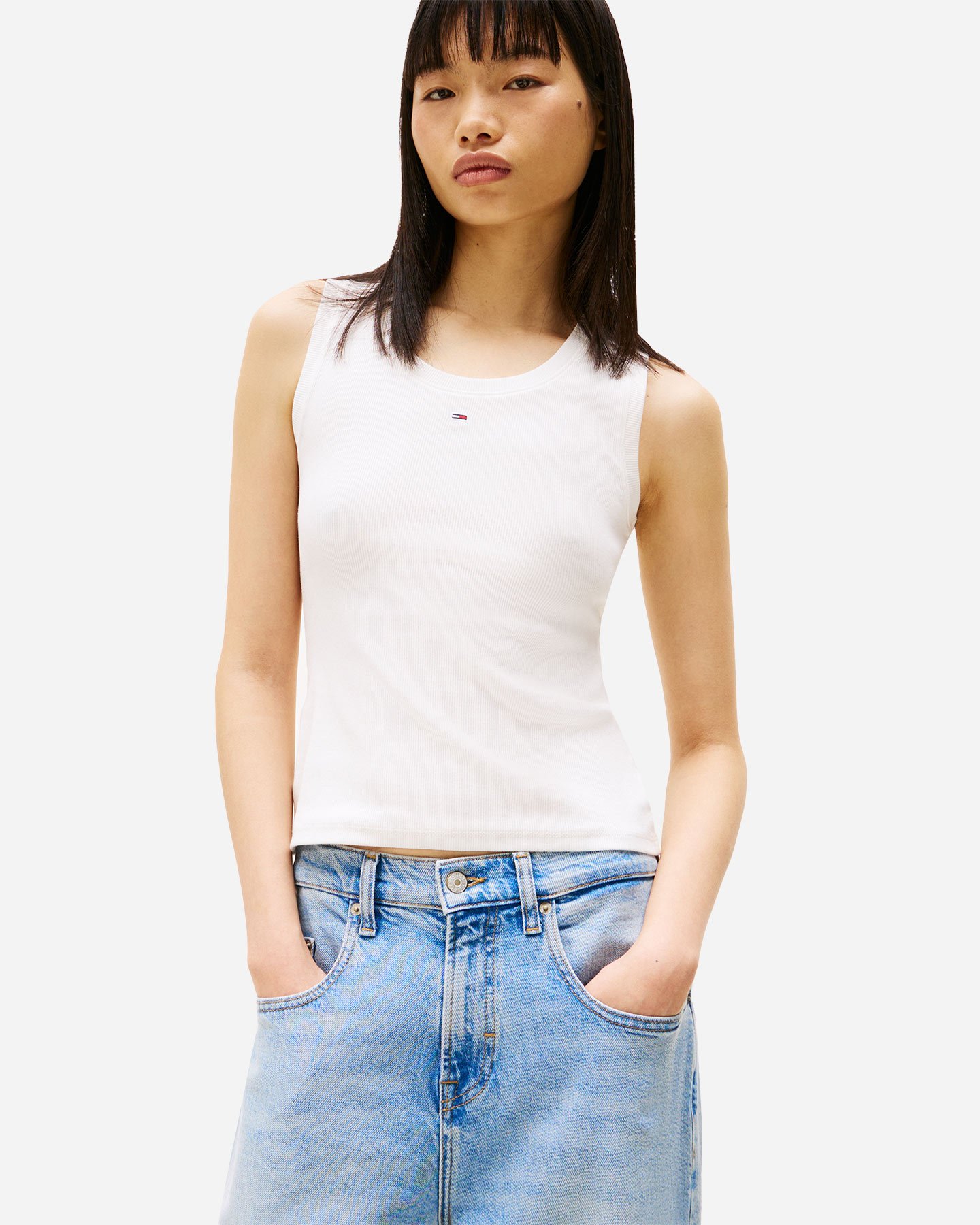 Canotta TOMMY HILFIGER SMALL FLAG W - Bianco - 1 | Cisalfa Sport