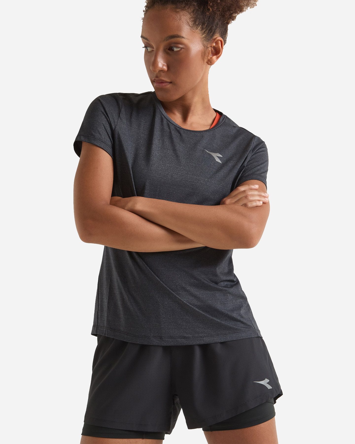 Short running DIADORA RUN CREW 2IN1 W - Nero - 3 | Cisalfa Sport