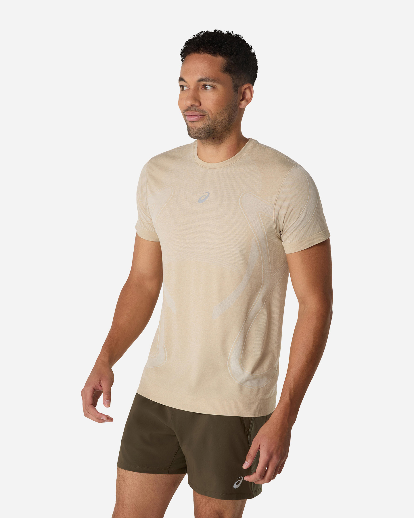 T-shirt running ASICS ROAD SEAMLESS M - Beige - 1 | Cisalfa Sport