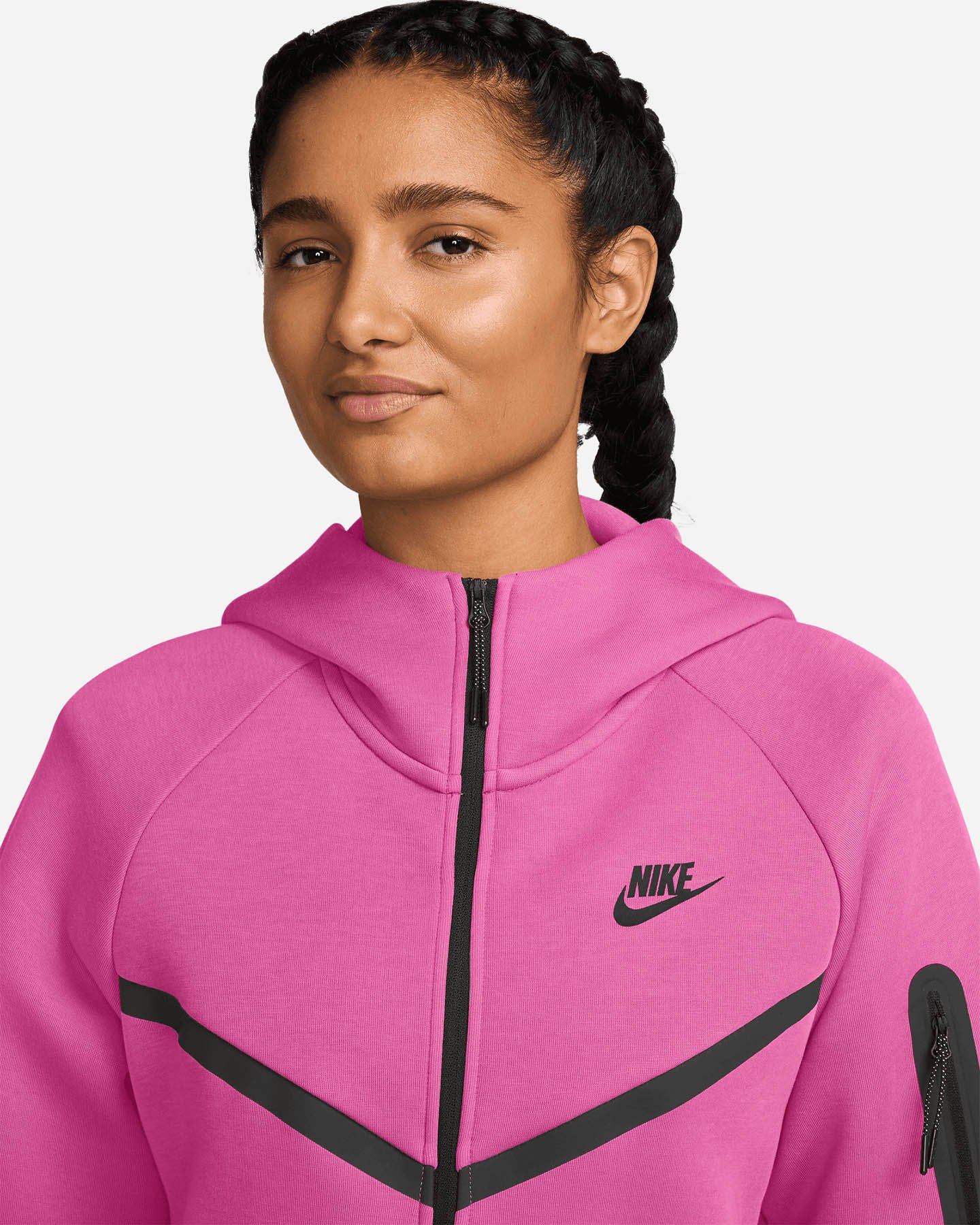 Felpa NIKE TECH FLEECE W - Fucsia - 4 | Cisalfa Sport