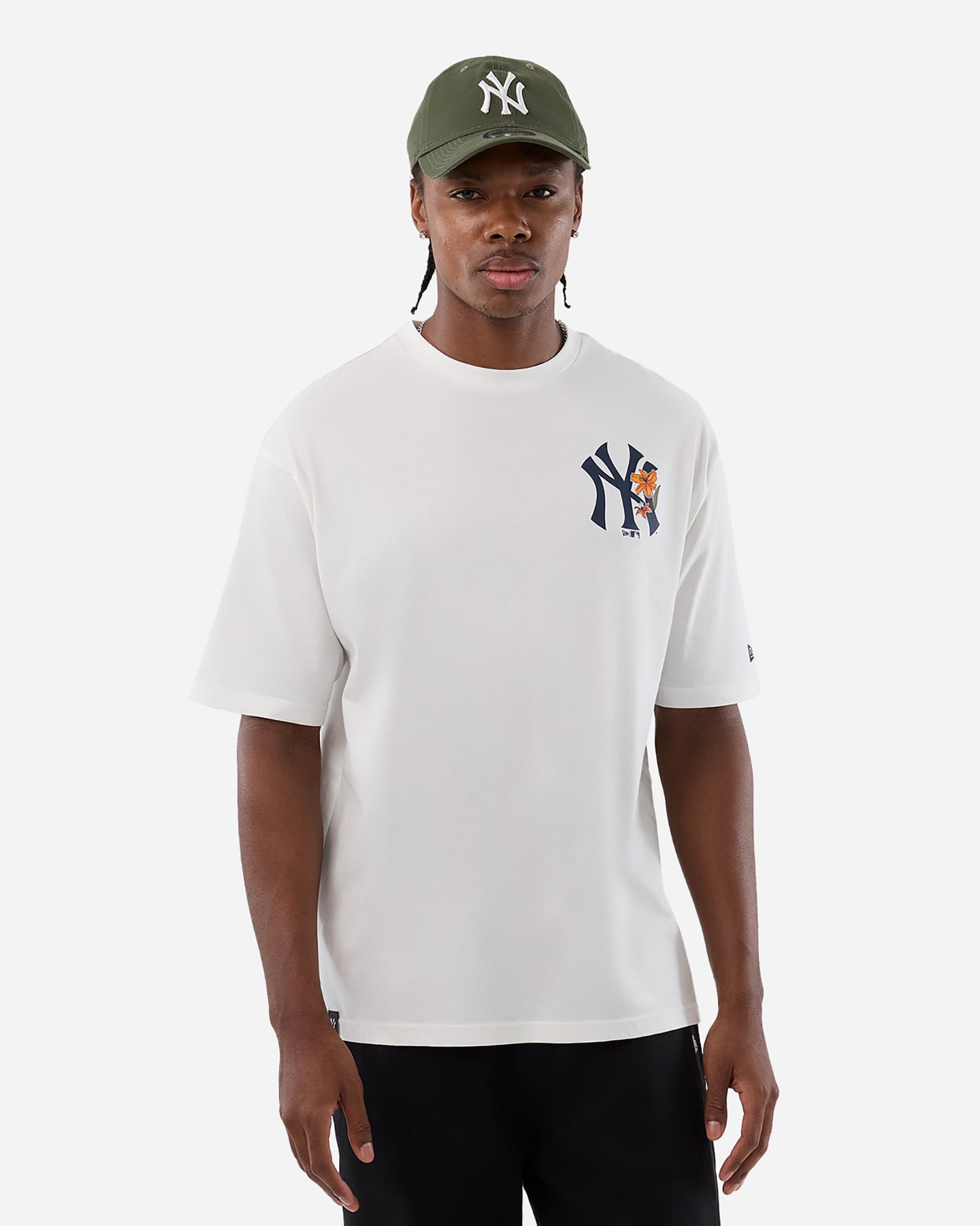 New Era New York Yankees Mlb Infill Floral M - T-shirt - Uomo - Bianco