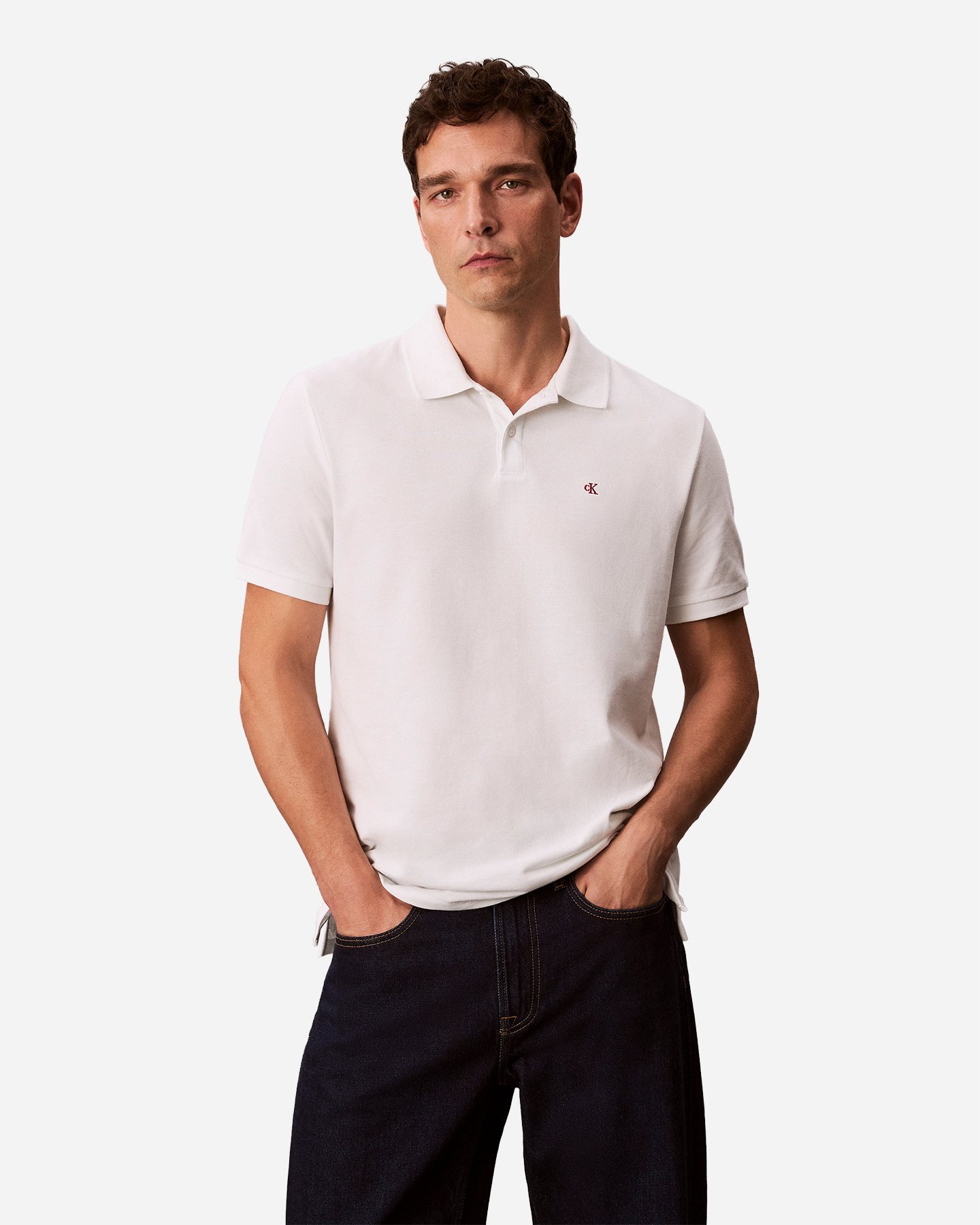 Polo CALVIN KLEIN JEANS SMALL LOGO M - Bianco - 1 | Cisalfa Sport