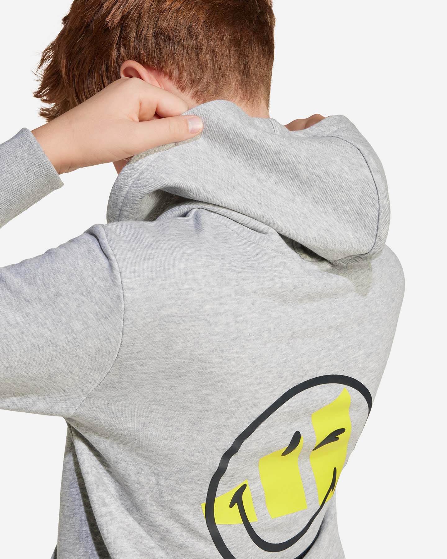 Felpa ADIDAS SMILEY JR - Grigio - 4 | Cisalfa Sport