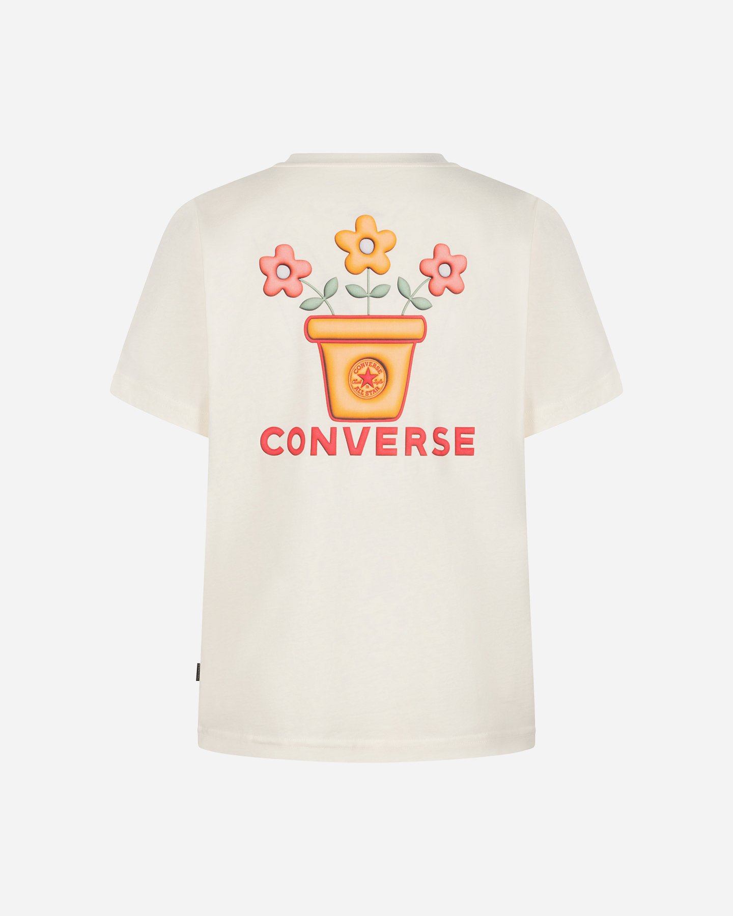 T-shirt CONVERSE FLOWER BACK W - Bianco - 1 | Cisalfa Sport