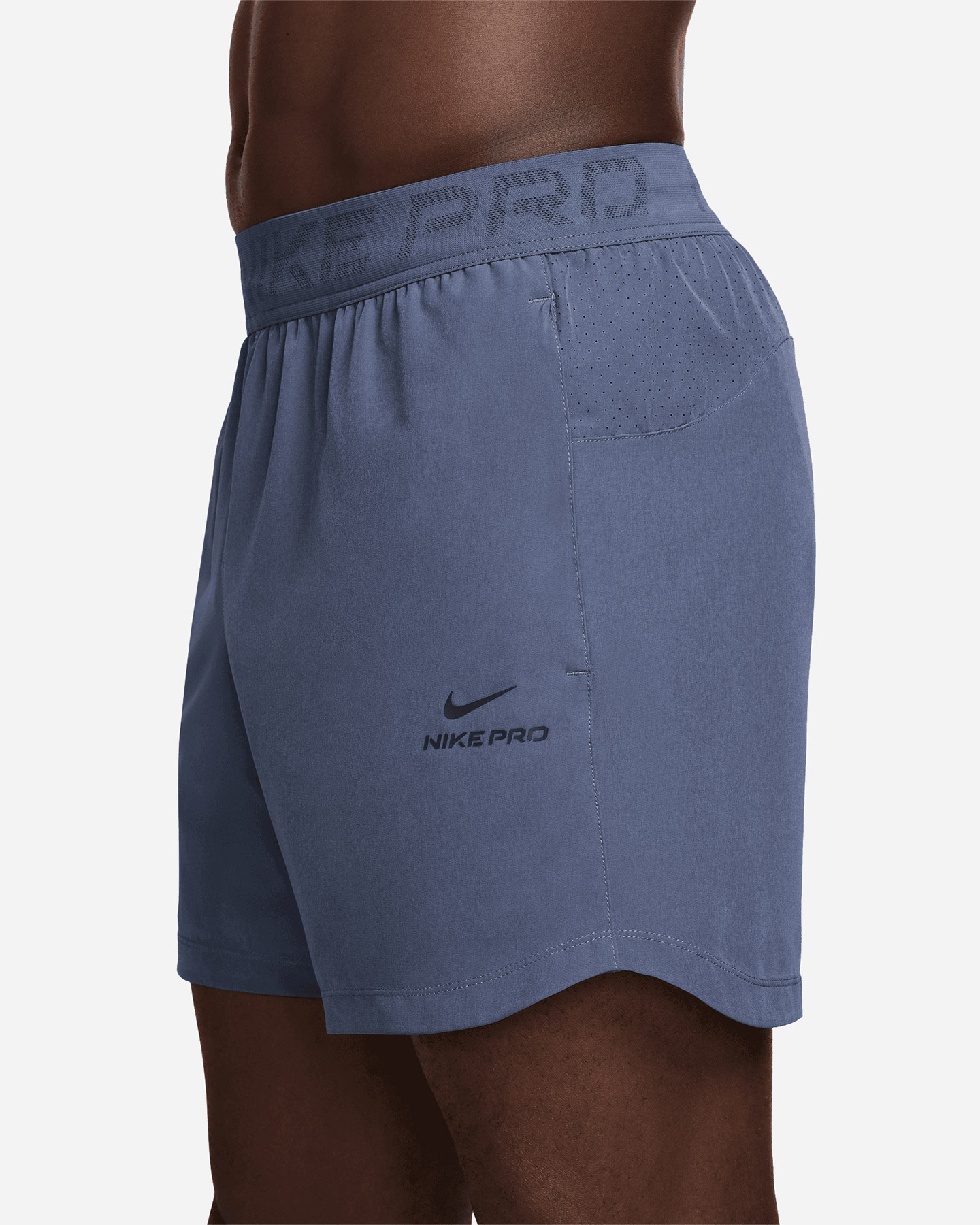 Pantalone training NIKE DRI FIT PRO SMALL LOG 6IN M - Blu - 4 | Cisalfa Sport