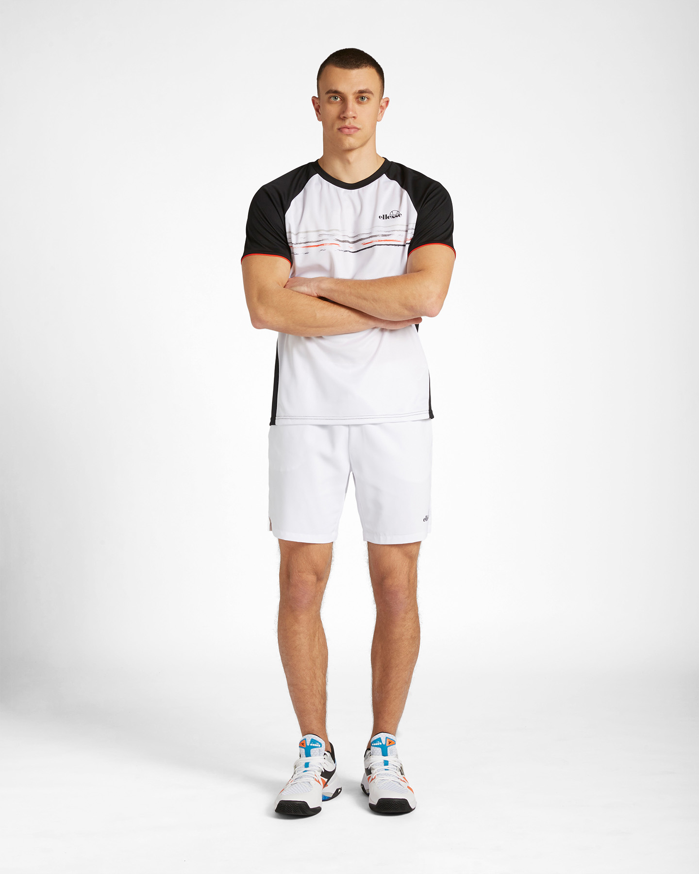 T-shirt tennis ELLESSE FIVE STRIPES M - Bianco - 1 | Cisalfa Sport