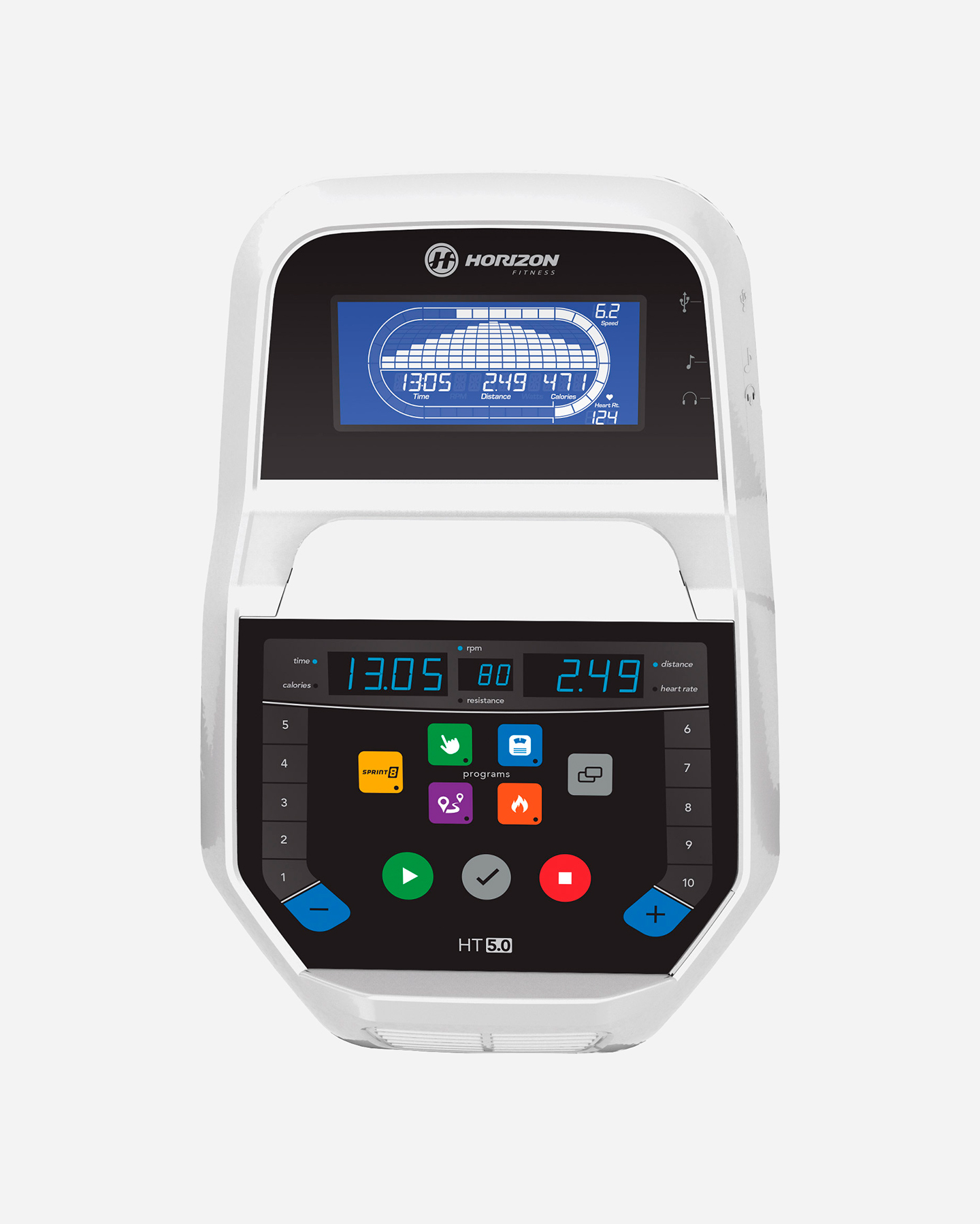 Ellittica HORIZON FITNESS PEAK TRAINER  - Antracite - 4 | Cisalfa Sport